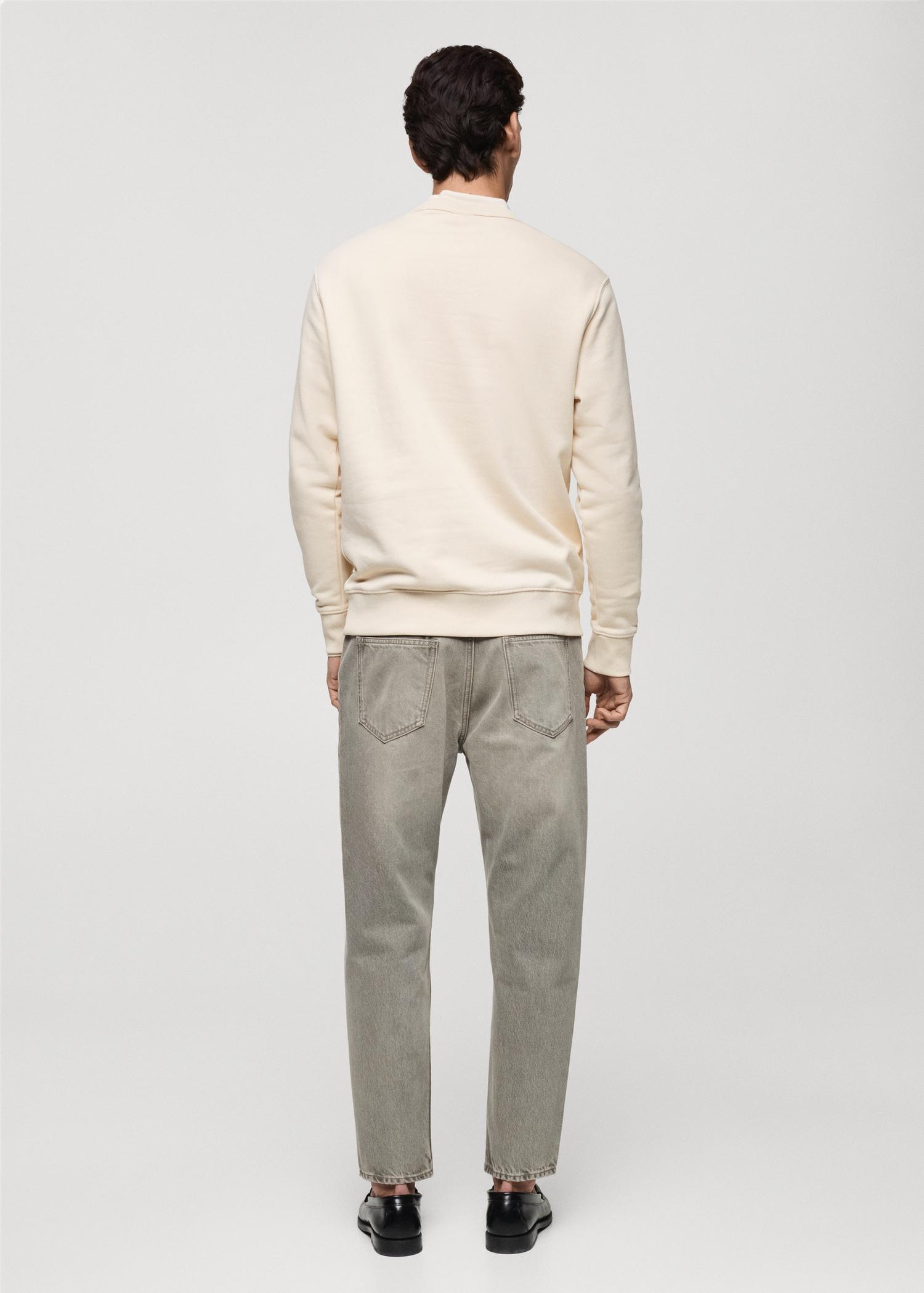 Regular-fit cotton sweatshirt - Men | MANGO USA Product Image