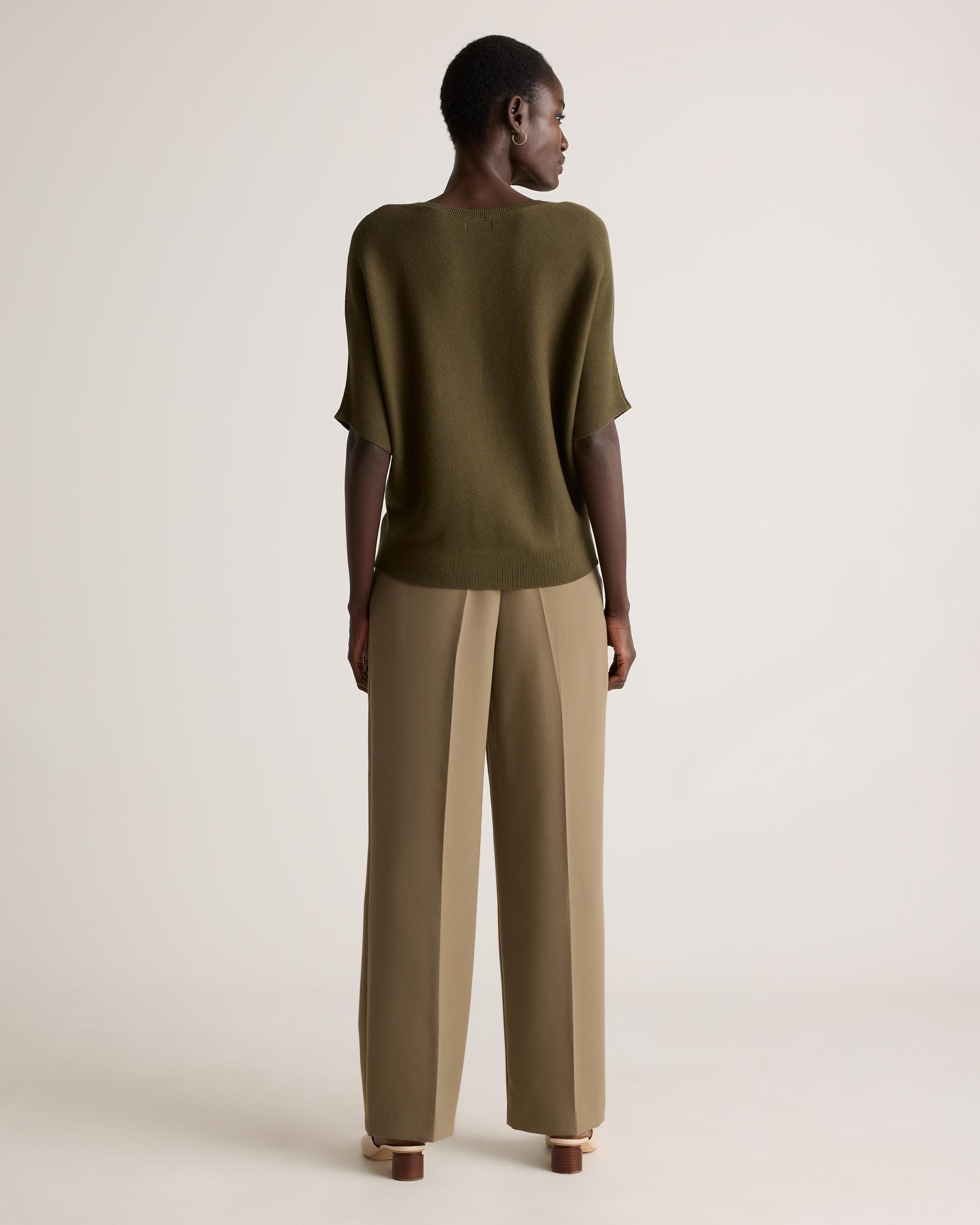Quince | Women's Lightweight Cotton Cashmere Link-Stitch Dolman Sweater Product Image