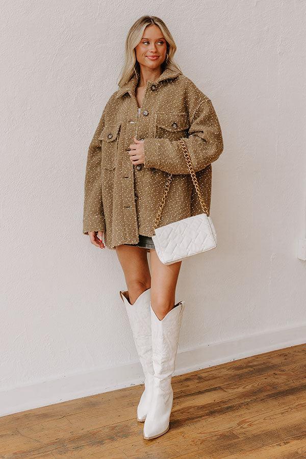 Cappuccino Cozy Wool-Blend Jacket Product Image