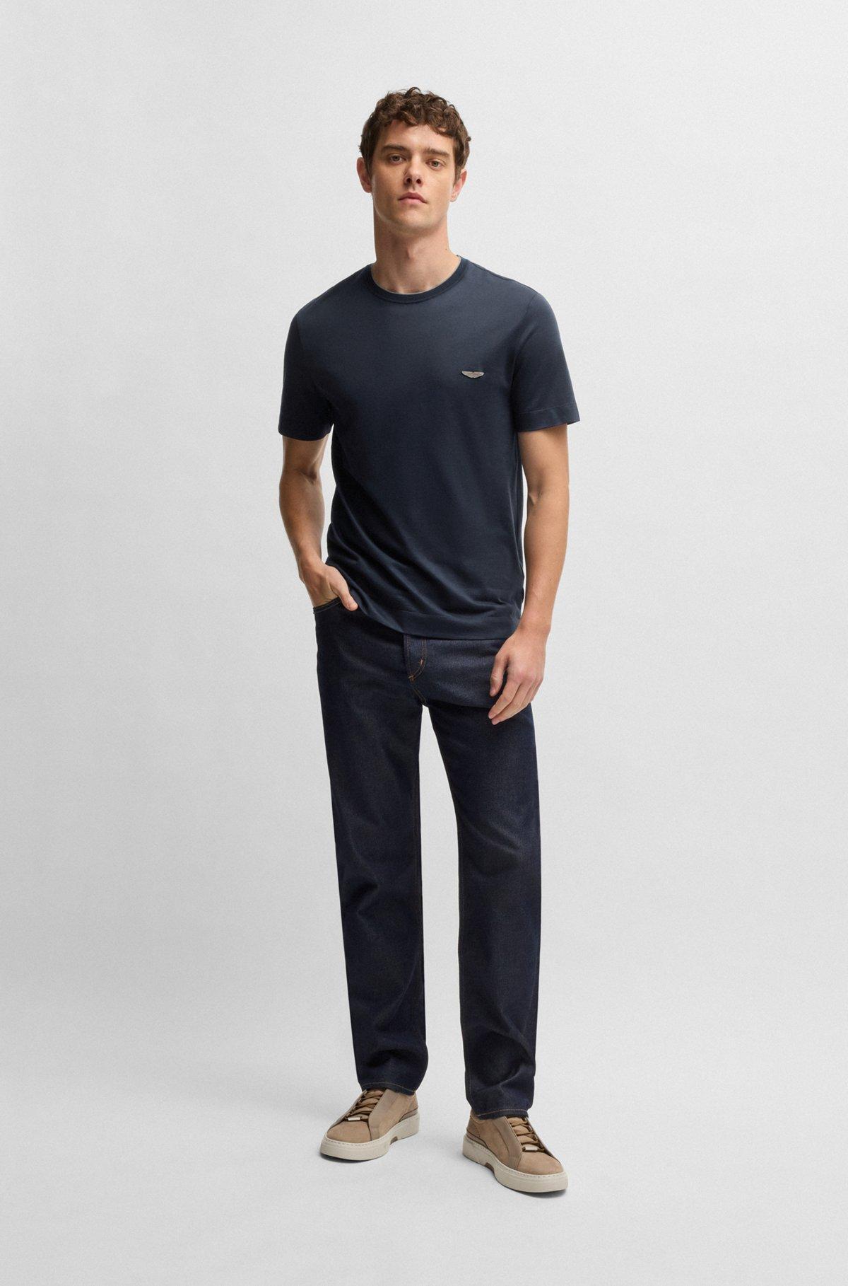 BOSS x ASTON MARTIN T-shirt in cotton, linen and silk Product Image