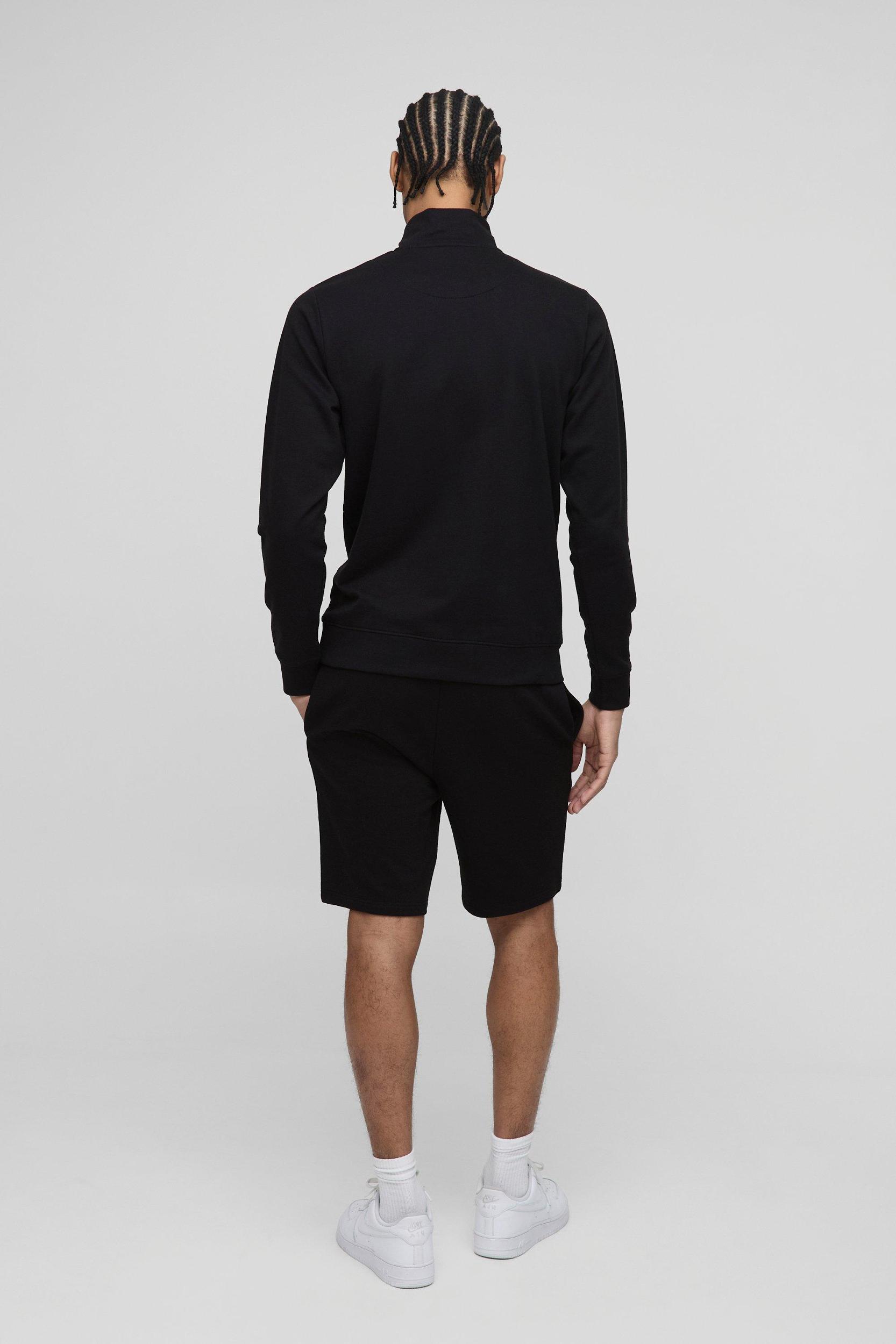 260GSM Loopback Basic Slim Fit Mid Length Shorts | boohooMAN USA Product Image