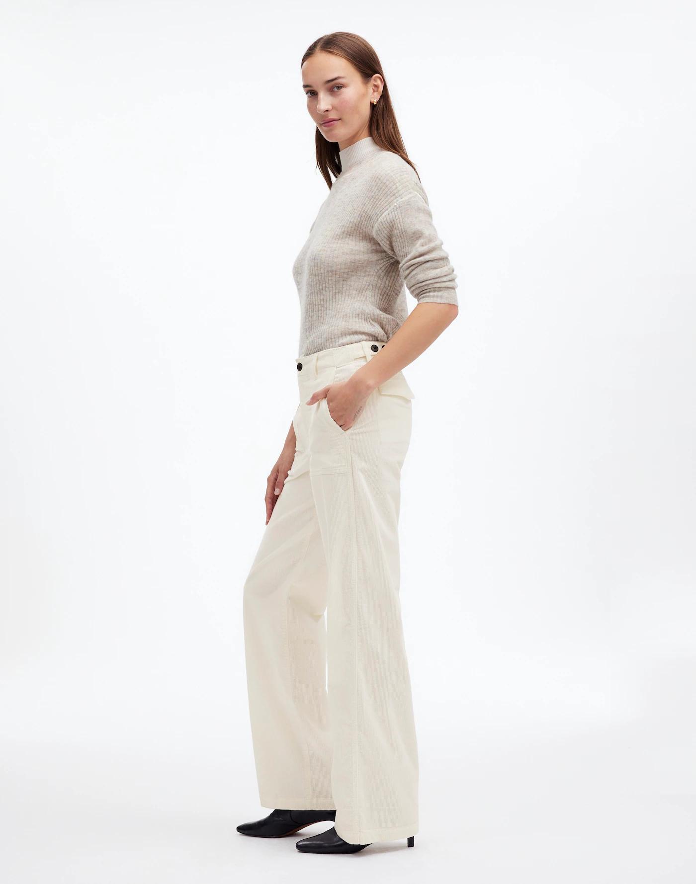 Petite Low-Slung Baggy Utility Pants in Corduroy Product Image