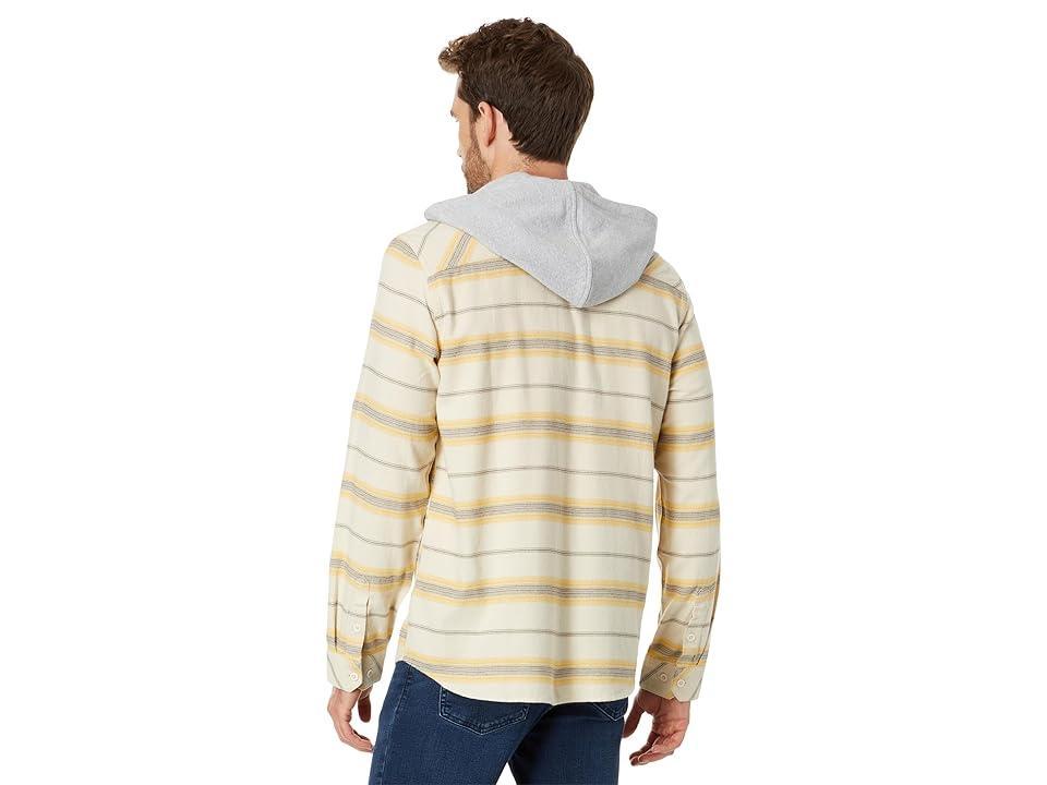 O'Neill Redmond Long Sleeve Hooded Flannel (Cream) Men's Clothing Product Image