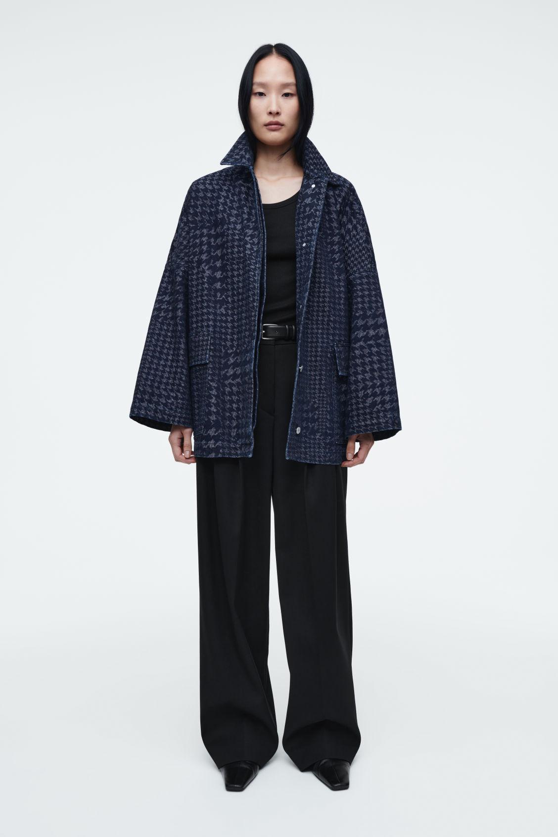 HOUNDSTOOTH-JACQUARD DENIM JACKET Product Image