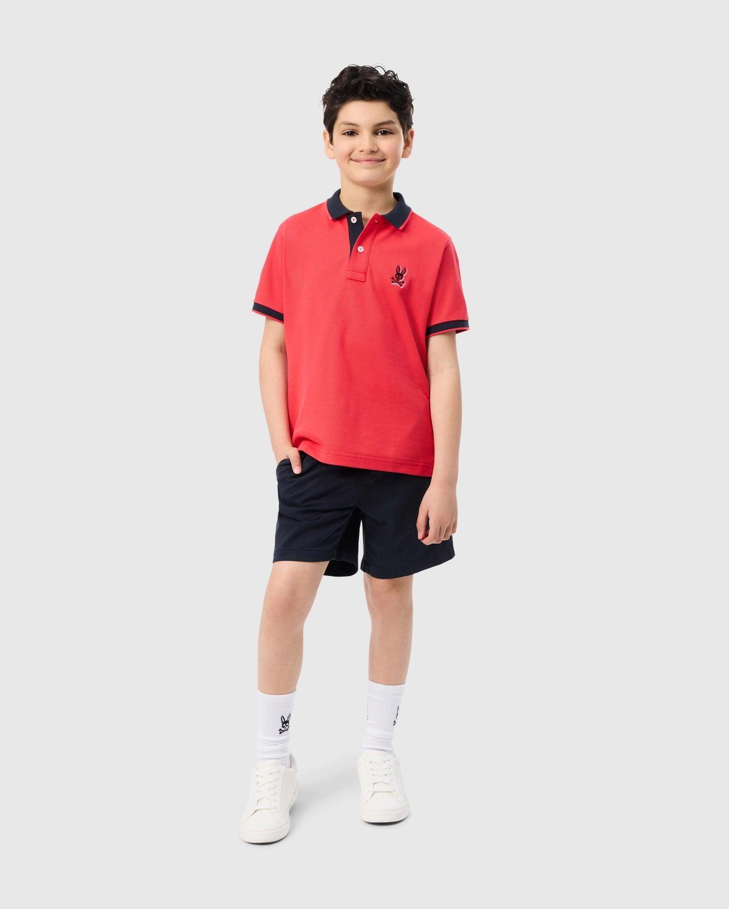 KIDS RIVIERA PIQUE POLO SHIRT - B0K640C200 Product Image