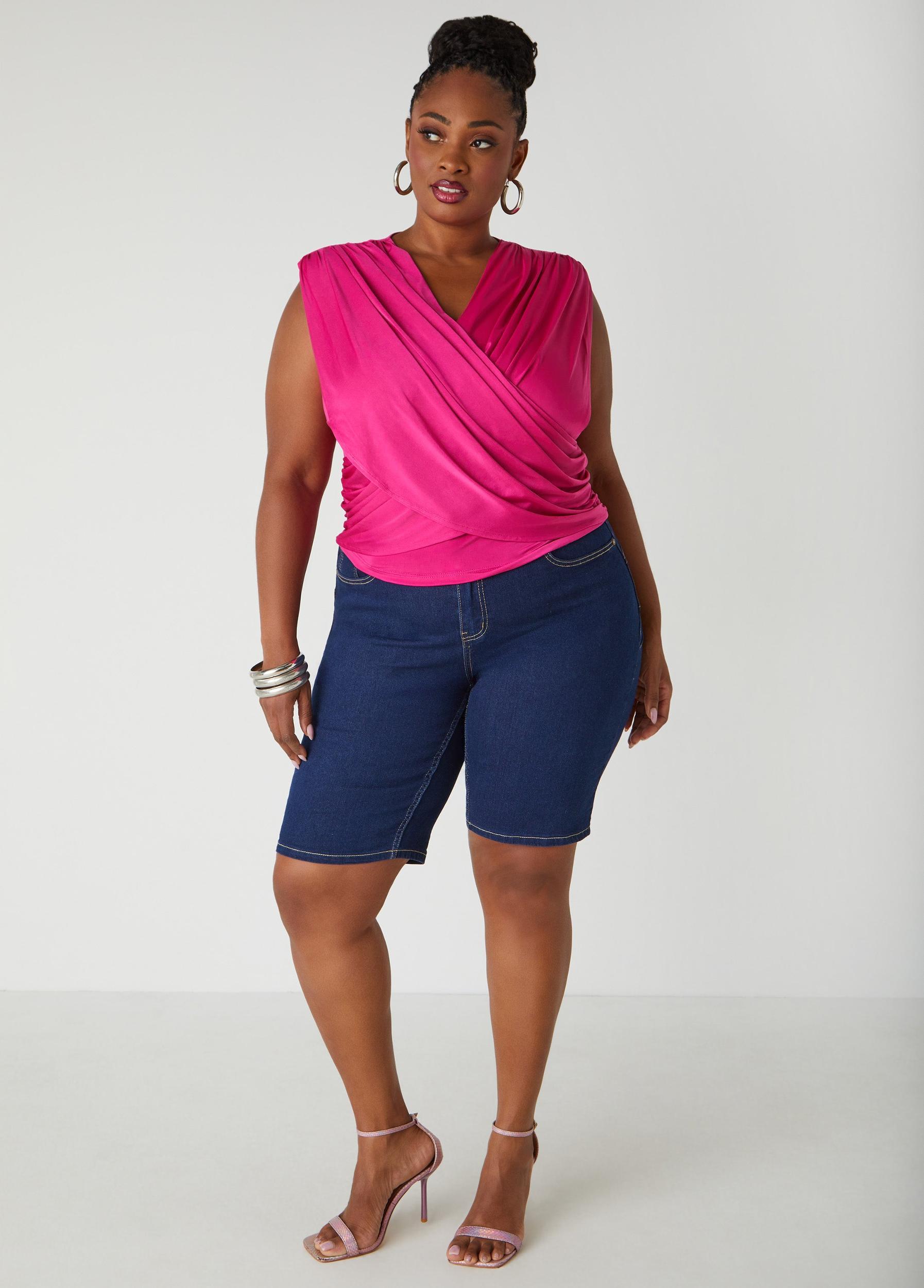 Layered Faux Wrap Top Product Image