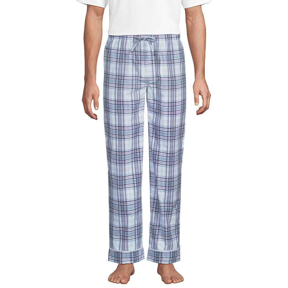 Men's Lands' End Essential Pajama Pants, Size: Medium, Gray Mist Sails Product Image
