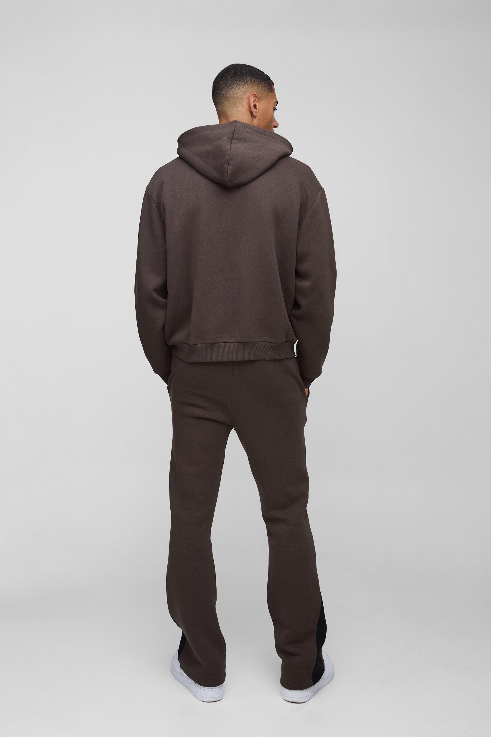 Oversized Boxy Graffiti 13 Varsity Zip Through Hooded Tracksuit | boohooMAN USA Product Image