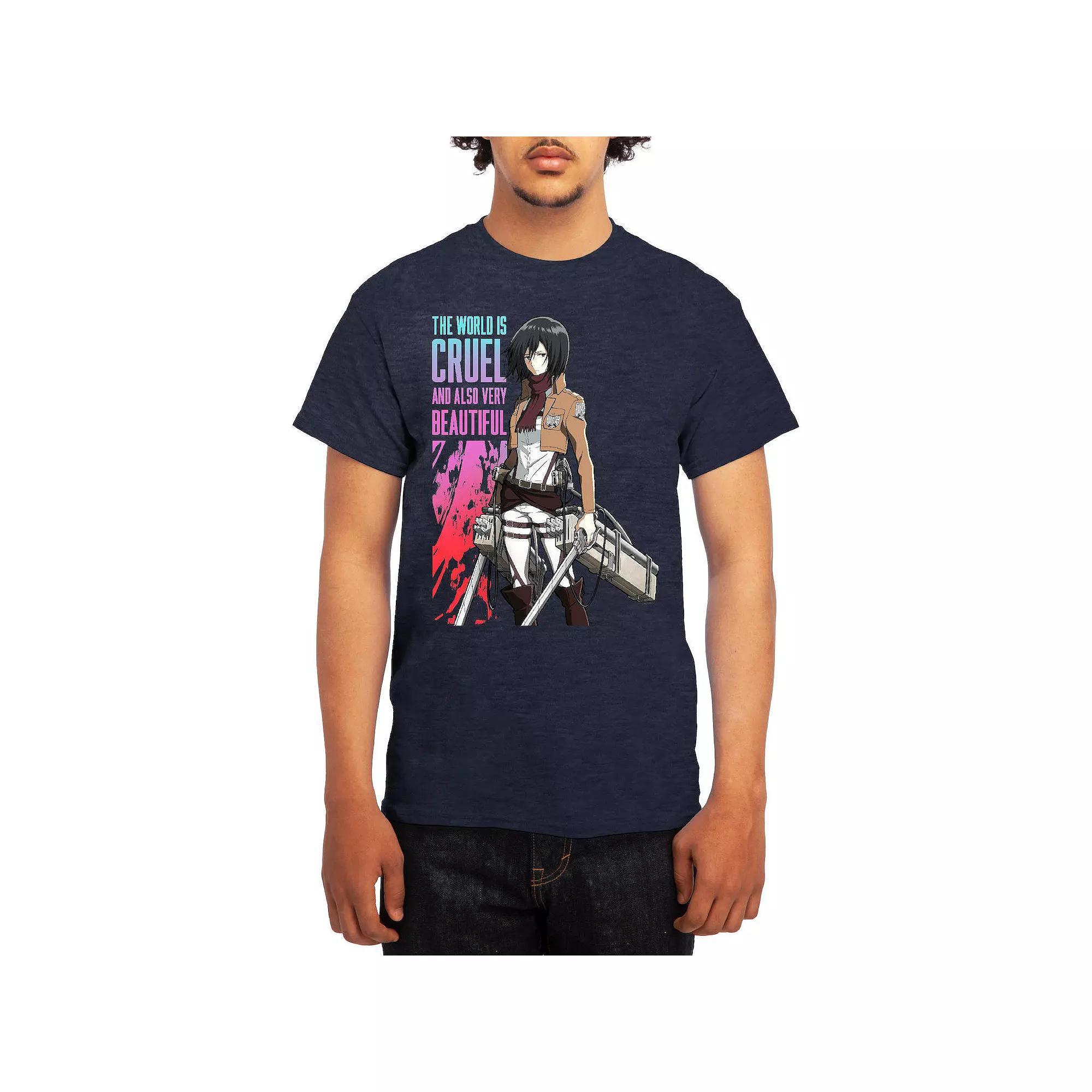 Men's Attack on Titan Cruel Beautiful World Tee, Size: XXL, White Product Image