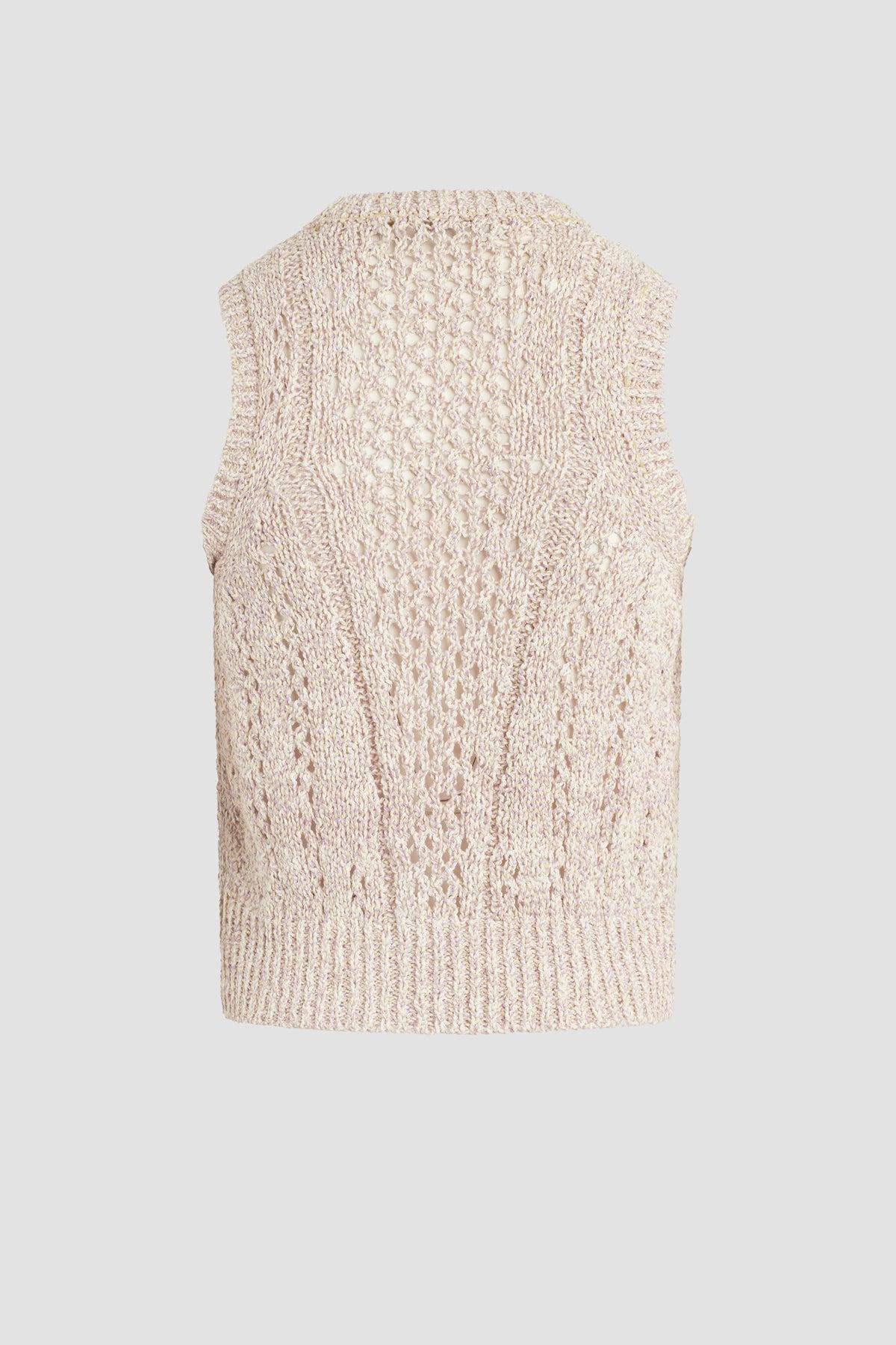 Crewneck V-Stitch Sweater Tank Female Product Image