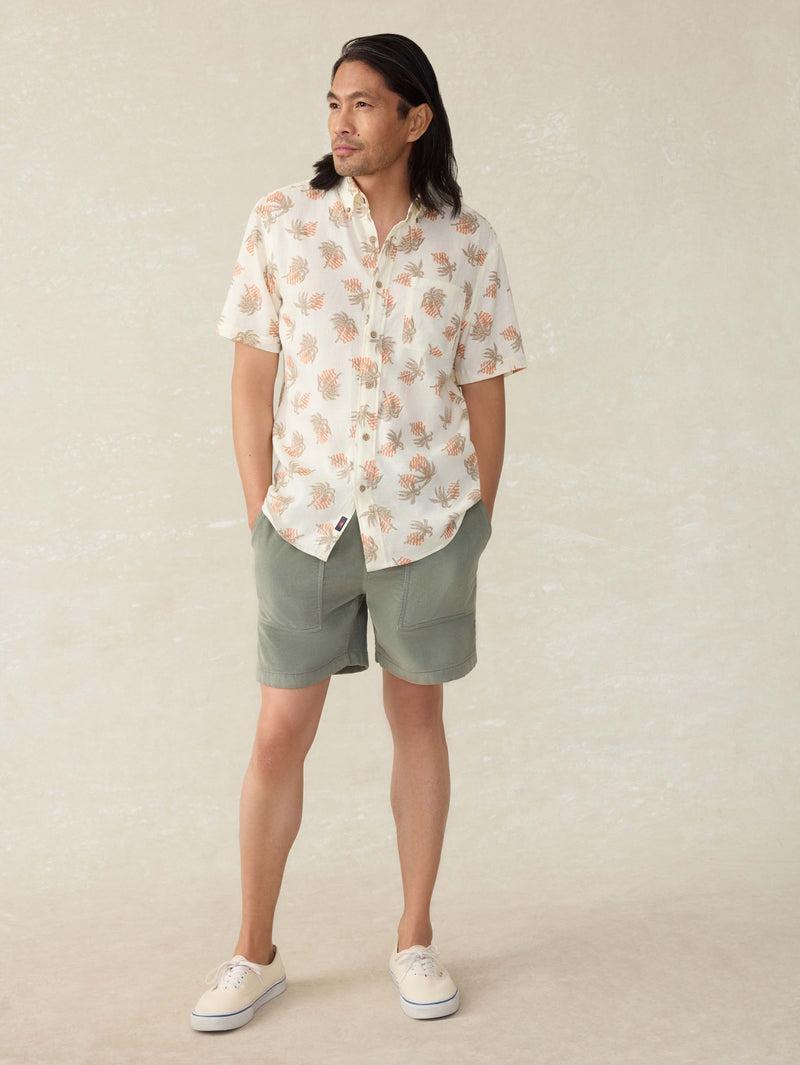 Short-Sleeve Breeze Shirt - Sunlit Palm & Waves Product Image
