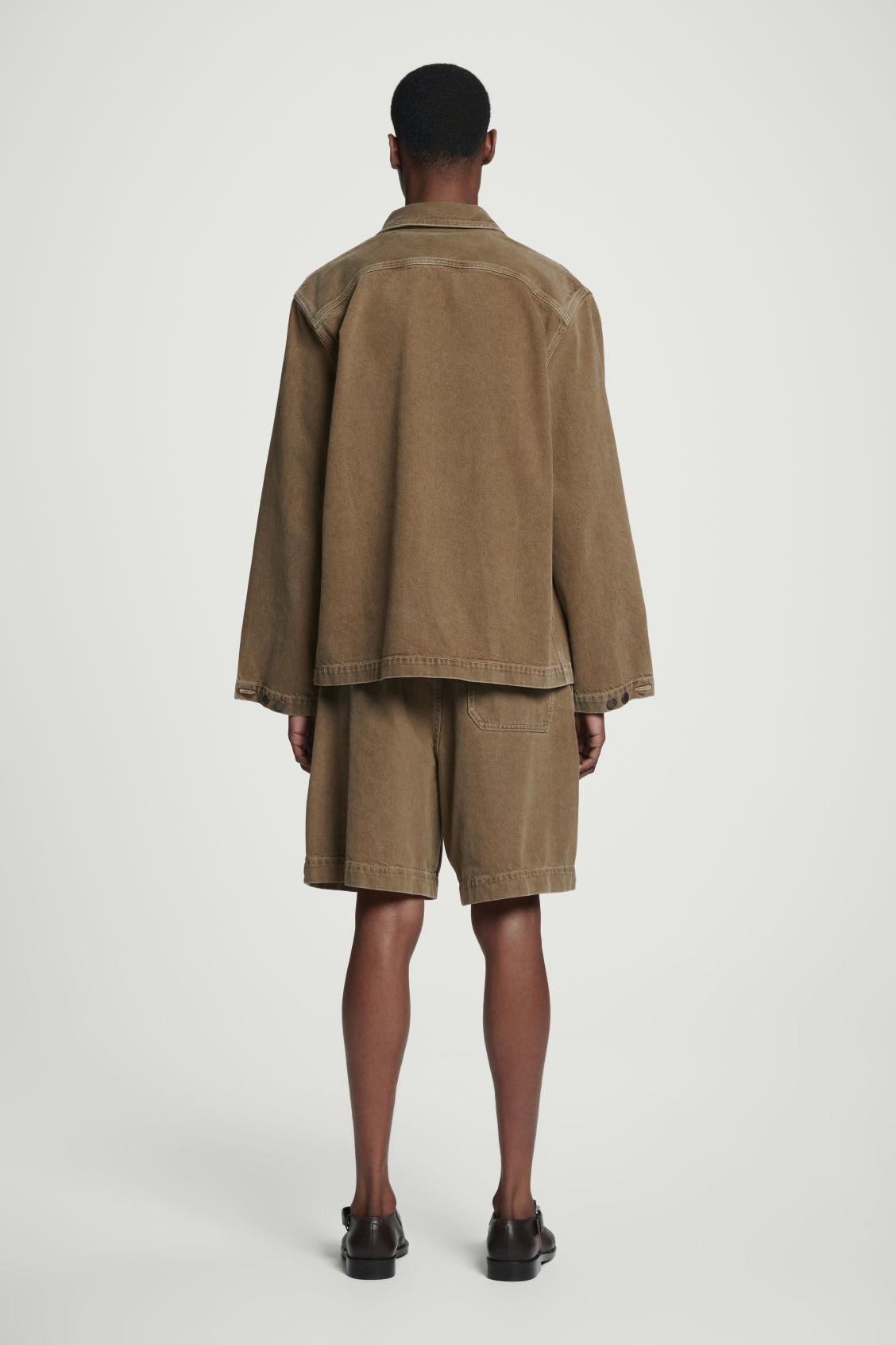 RELAXED CHAINSTITCHED DENIM OVERSHIRT Product Image