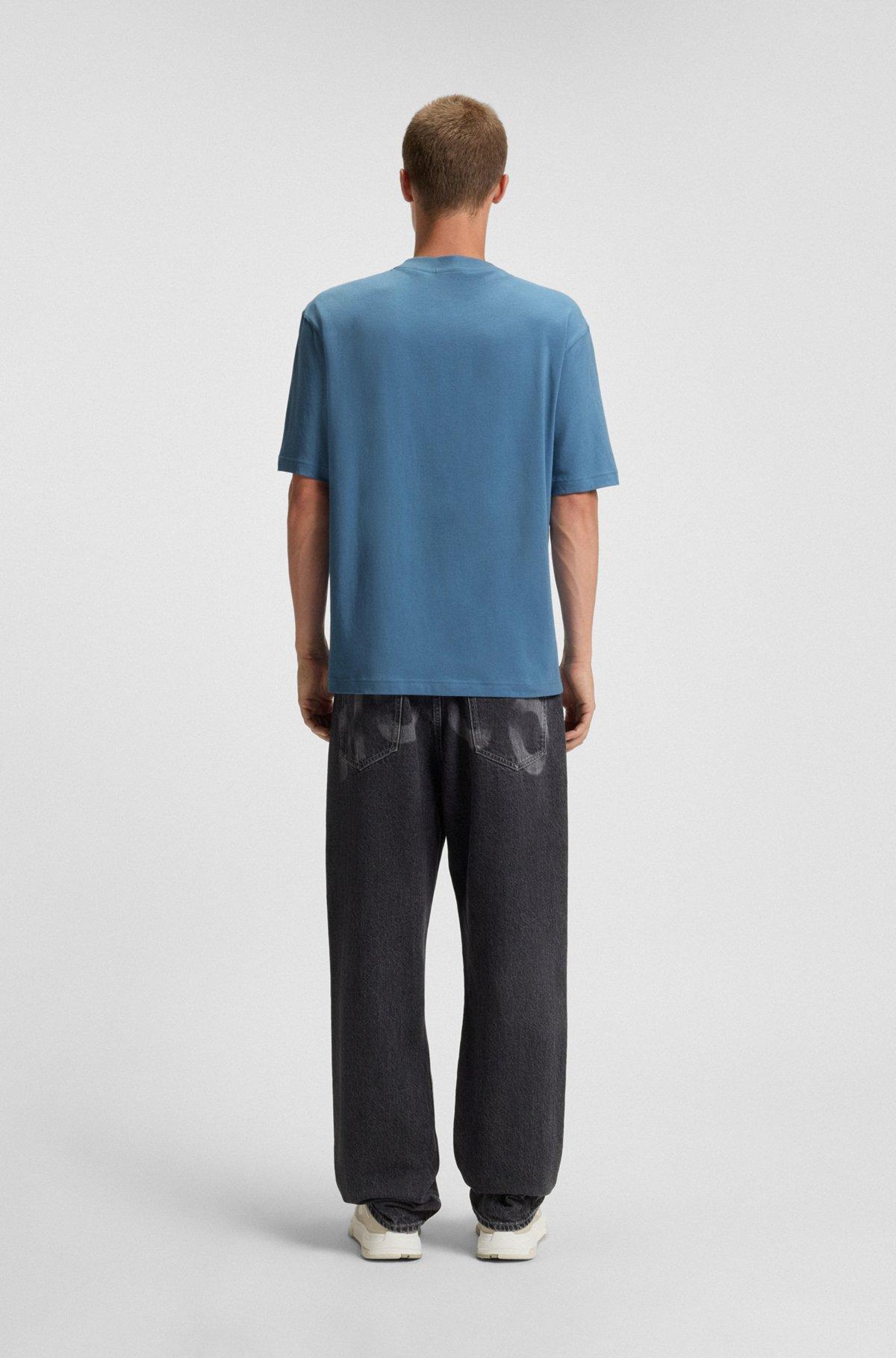 Cotton-jersey top with mixed-print artwork Product Image
