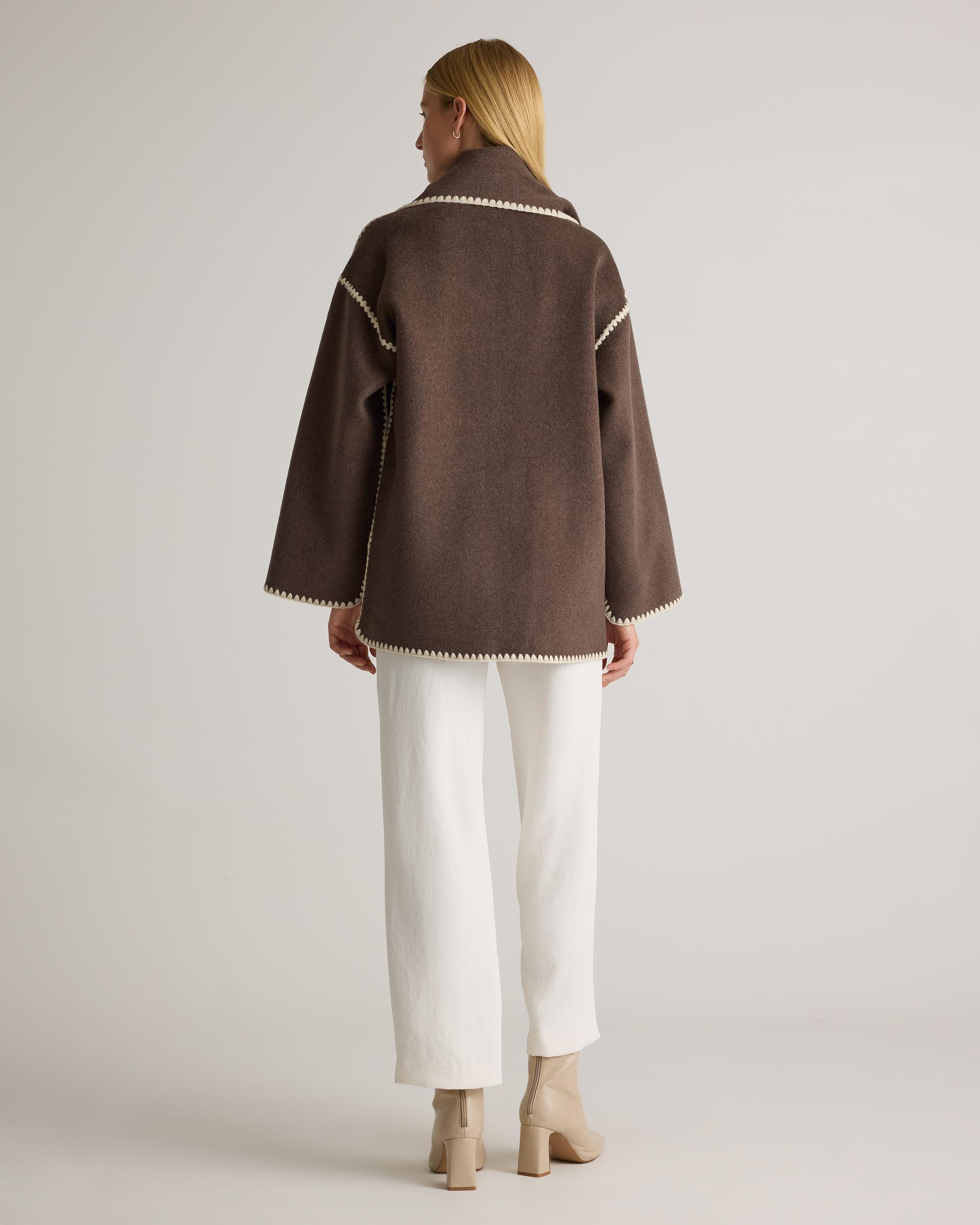 Quince | Women's Double-Faced Merino Wool Scarf Coat Size XS Product Image
