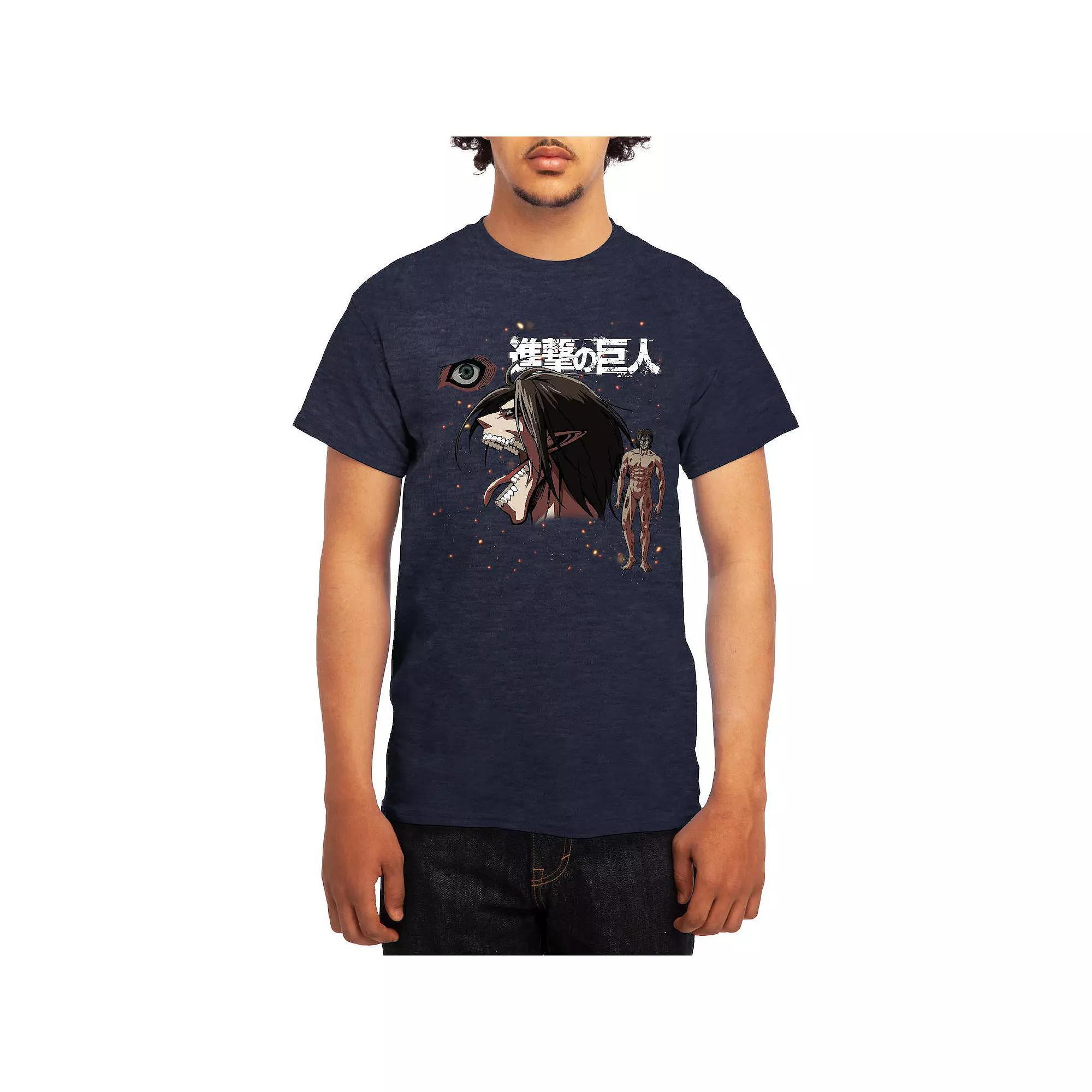 Men's Attack on Titan Titan Model Tee, Boy's, Size: Medium, Grey Navy Product Image