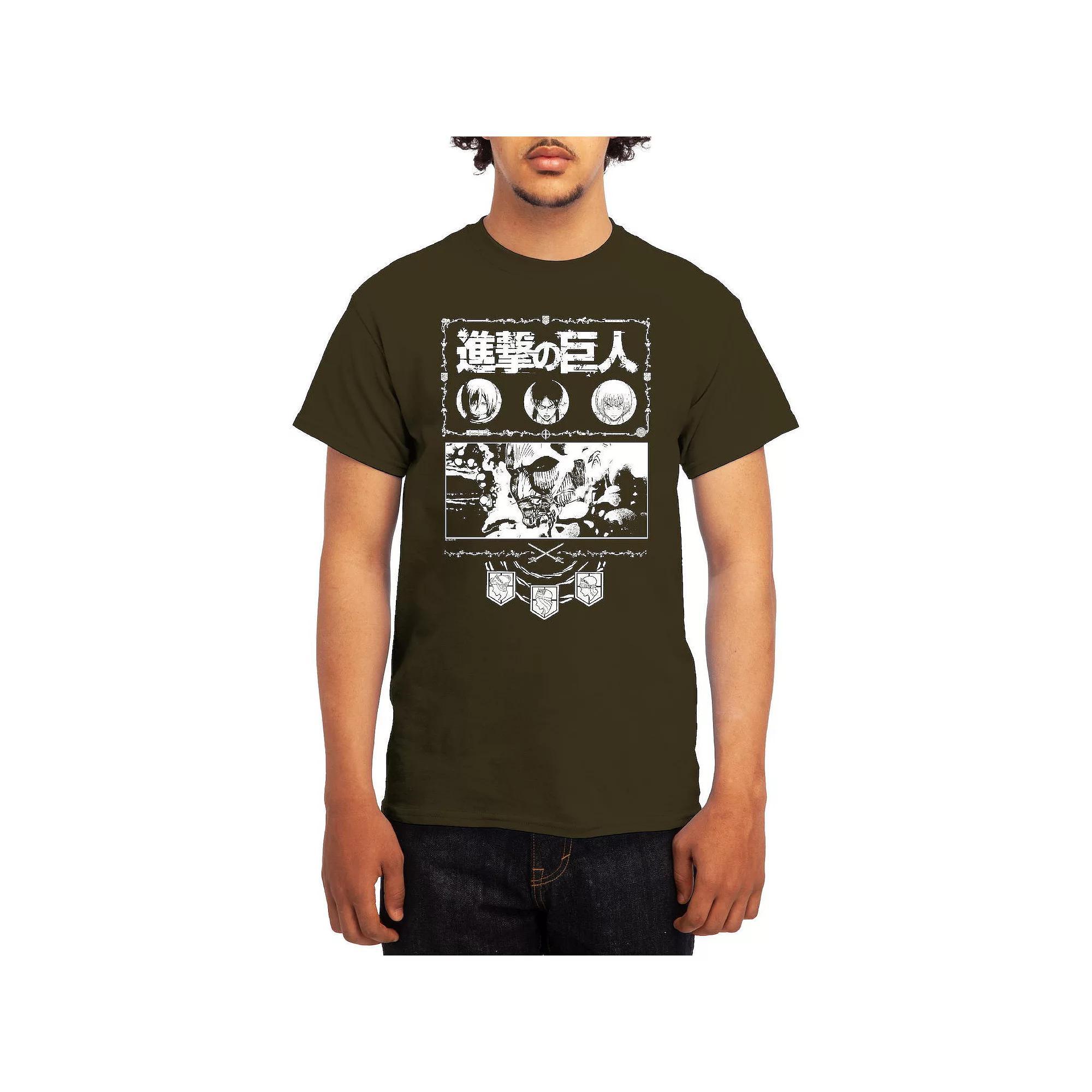 Men's Attack on Titan Red Titan Versus Titan Tee, Boy's, Size: Medium, Blue Product Image