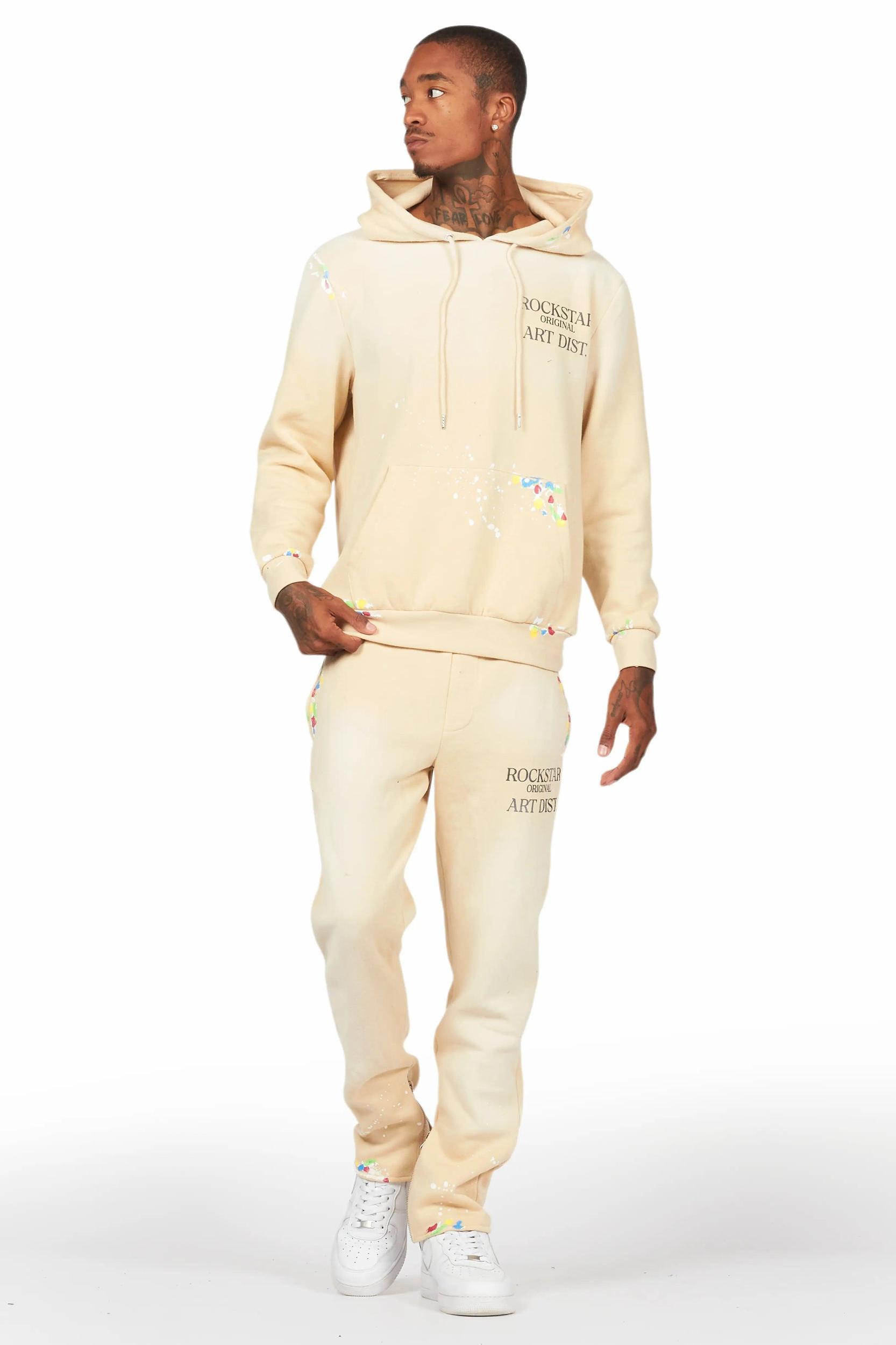 Rockstar Art Dist. Beige Slim Fit Track Set Male Product Image