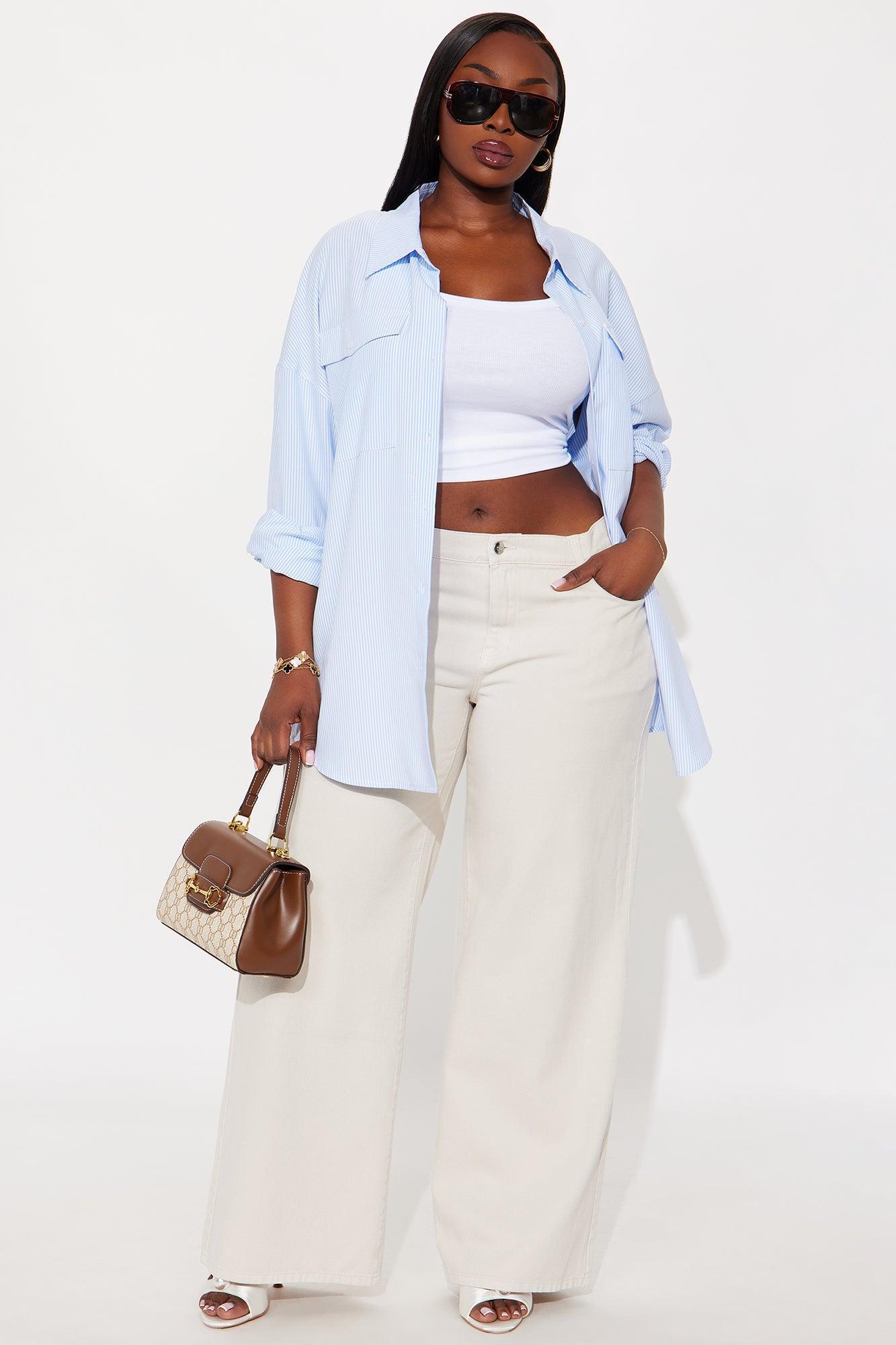 Southside Low Rise Wide Leg Jean - Stone Female Product Image