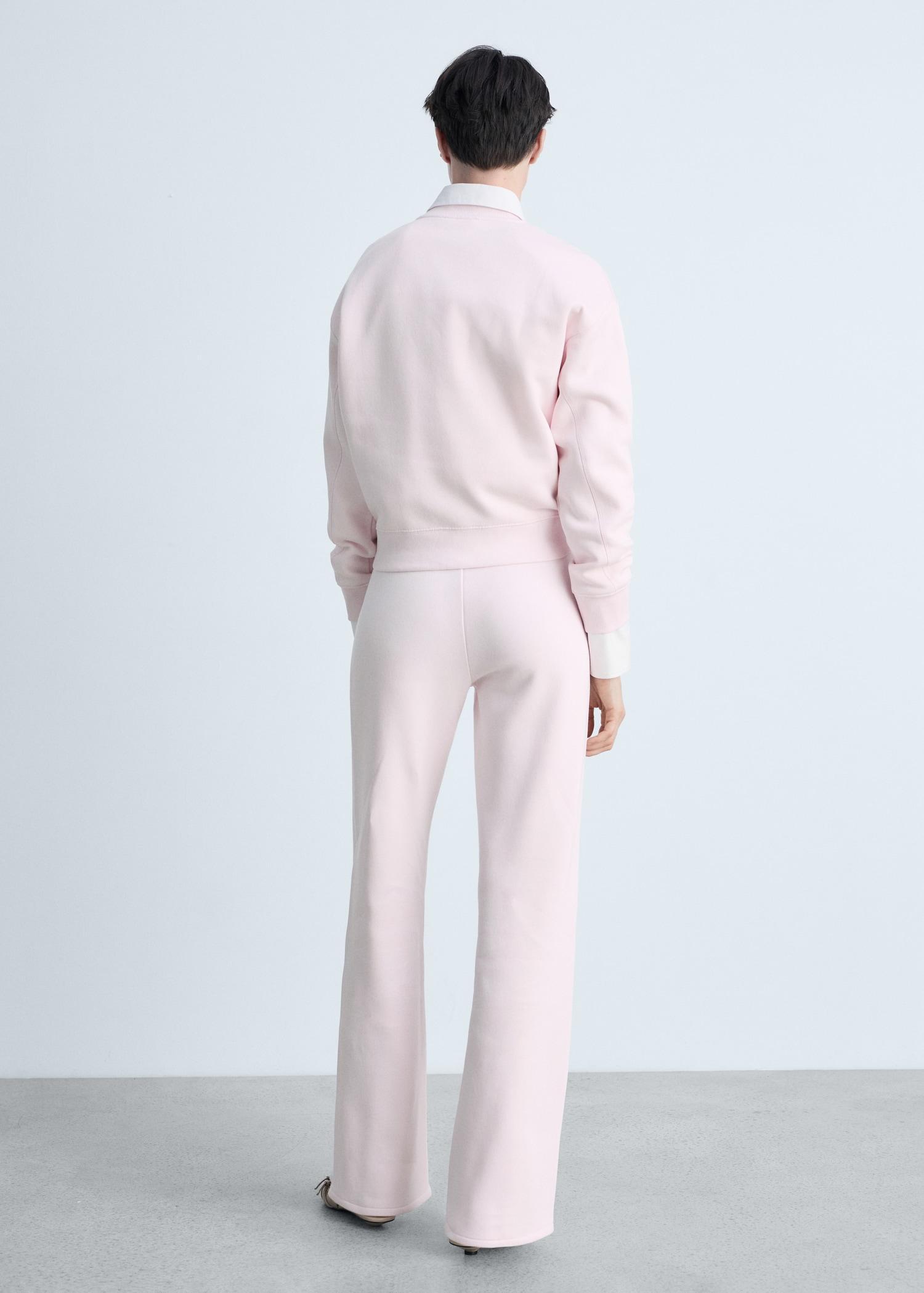 Wide-leg cotton joggers - Women | MANGO USA Product Image