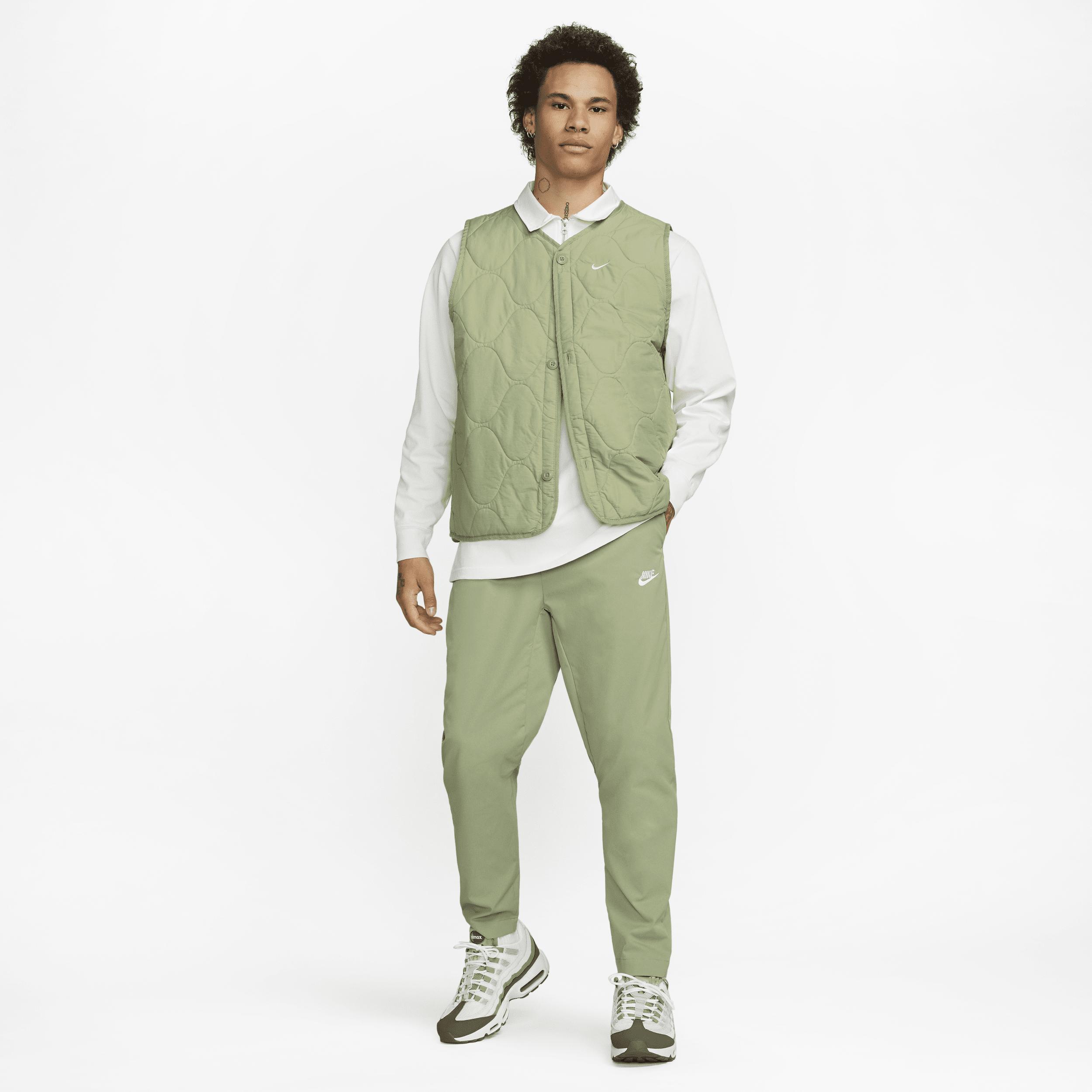 Nike Woven Taper Leg Pants - Mens Green/White Product Image