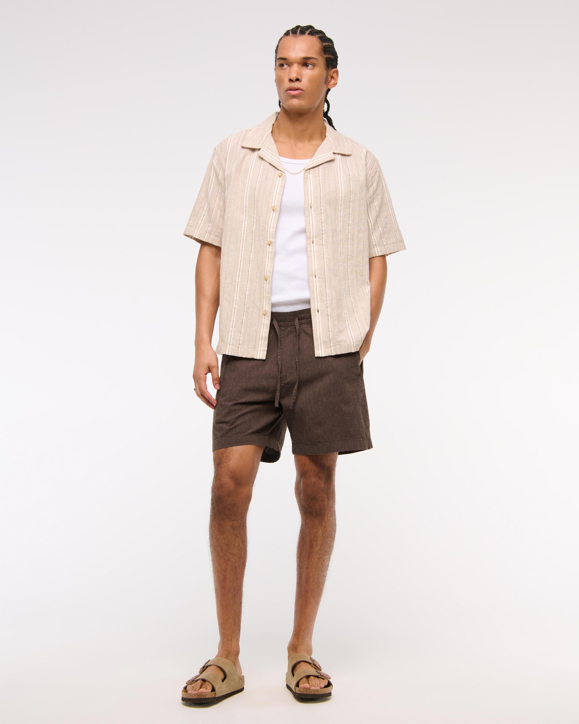 Cotton Texture Pull-On Short Product Image