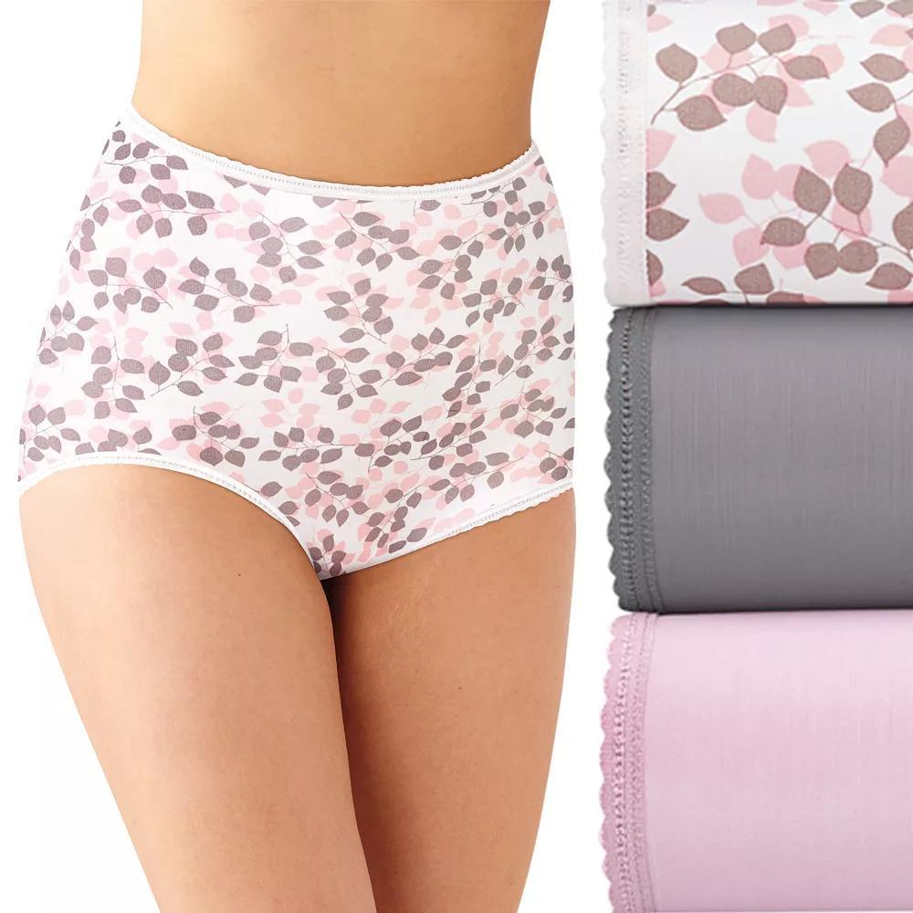 Bali Skimp Skamp 3-Pack Brief Underwear DFA633, Women's, Size: 7, Pink Glass Blue Product Image