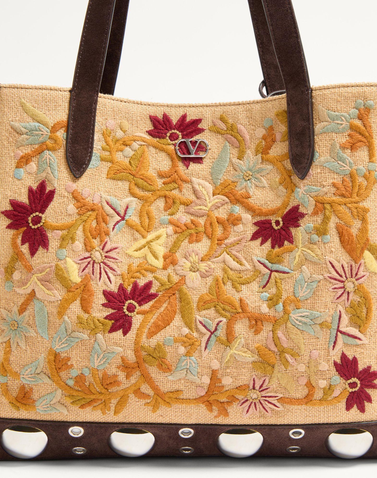 Valentino Garavani Nellcôte Medium Embroidered Shopping Bag Product Image