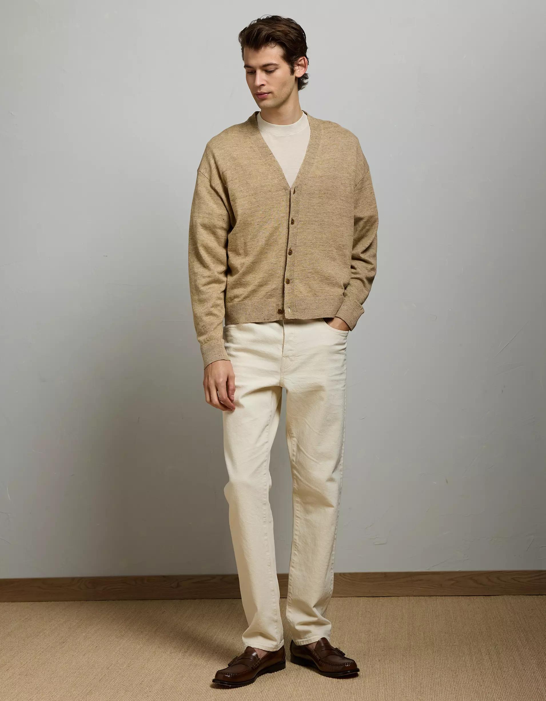 AE77 Premium Linen Cardigan Product Image