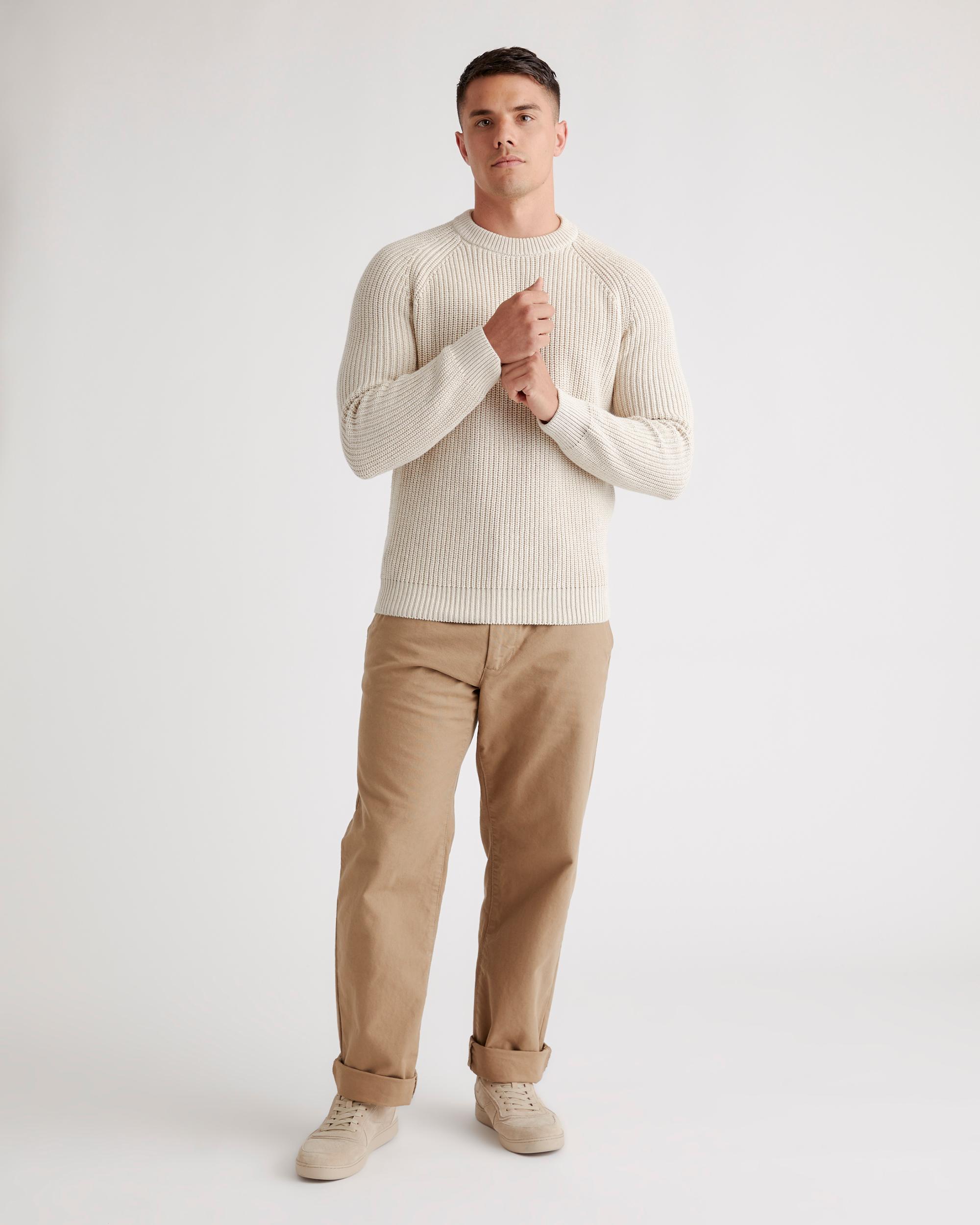 Quince | Men's Fisherman Crew Sweater Organic Cotton Product Image