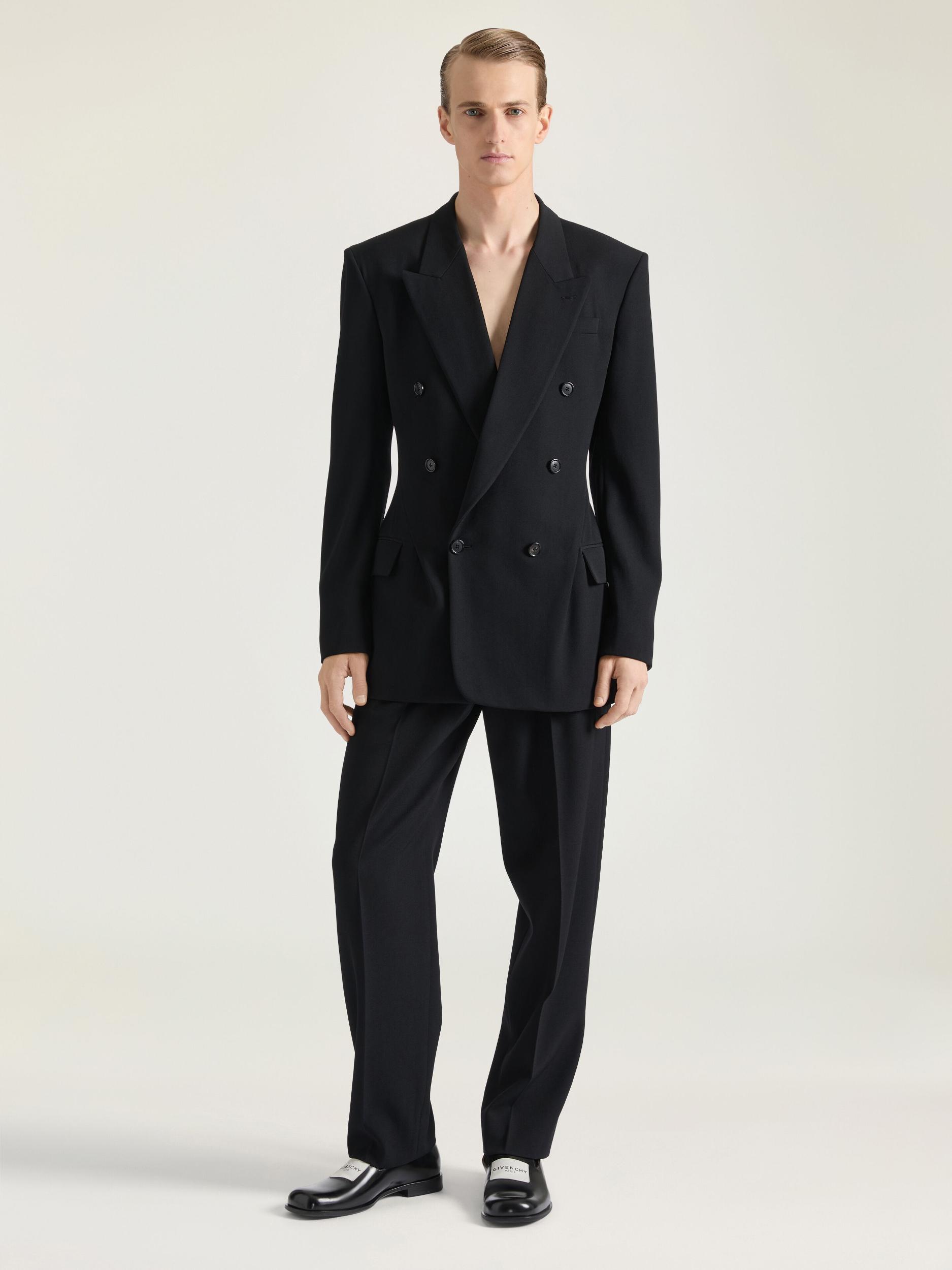 Doubled breasted jacket in wool twill Product Image