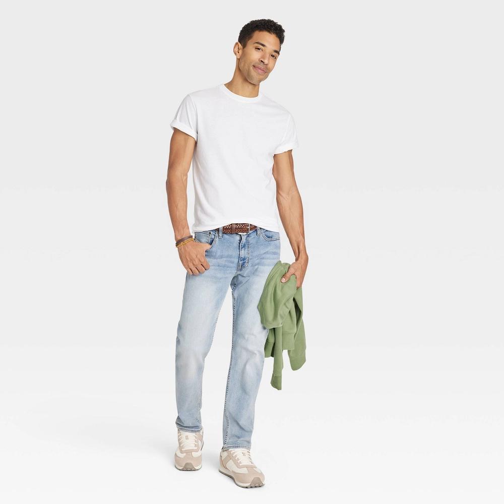 Mens Every Wear Short Sleeve T-Shirt - Goodfellow & Co White M: Cotton Recycled Polyester Blend Product Image