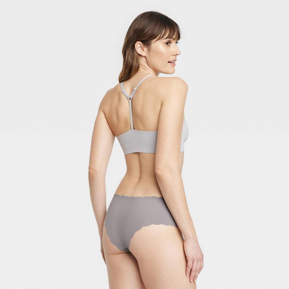 Women's Invisible Edge Cheeky Underwear with Scallop Edge - Auden™ XS: Mid Rise, Solid Pattern, Cotton Gusset Product Image
