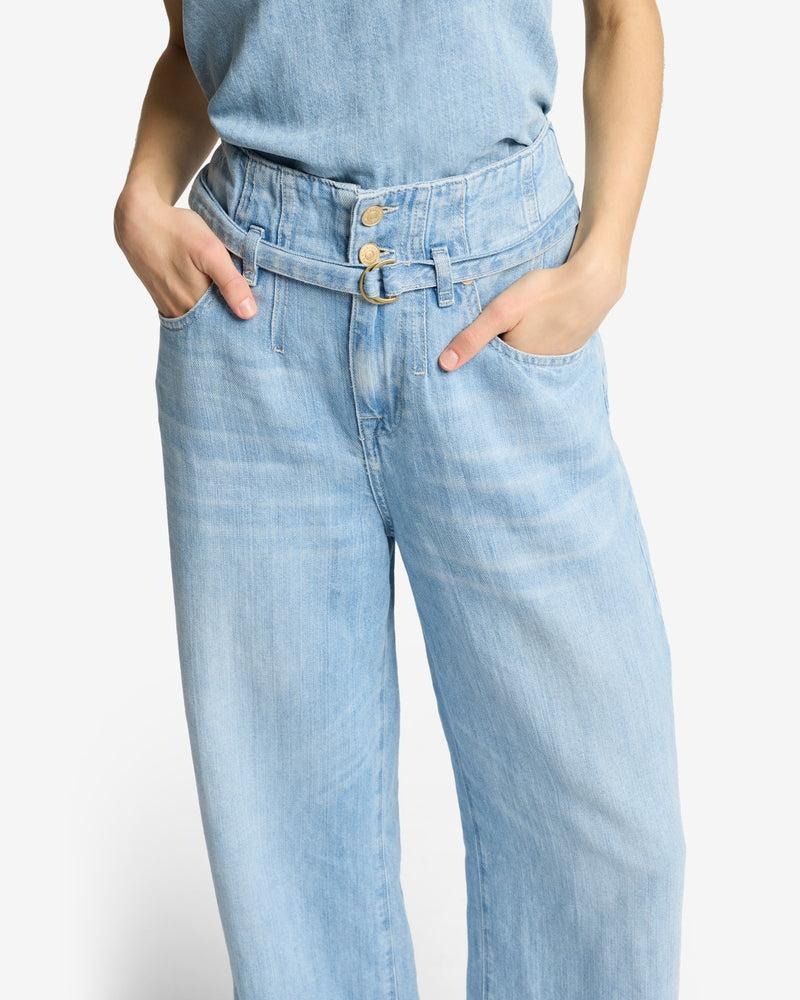 Indigo Linen Belted Wide Leg Product Image