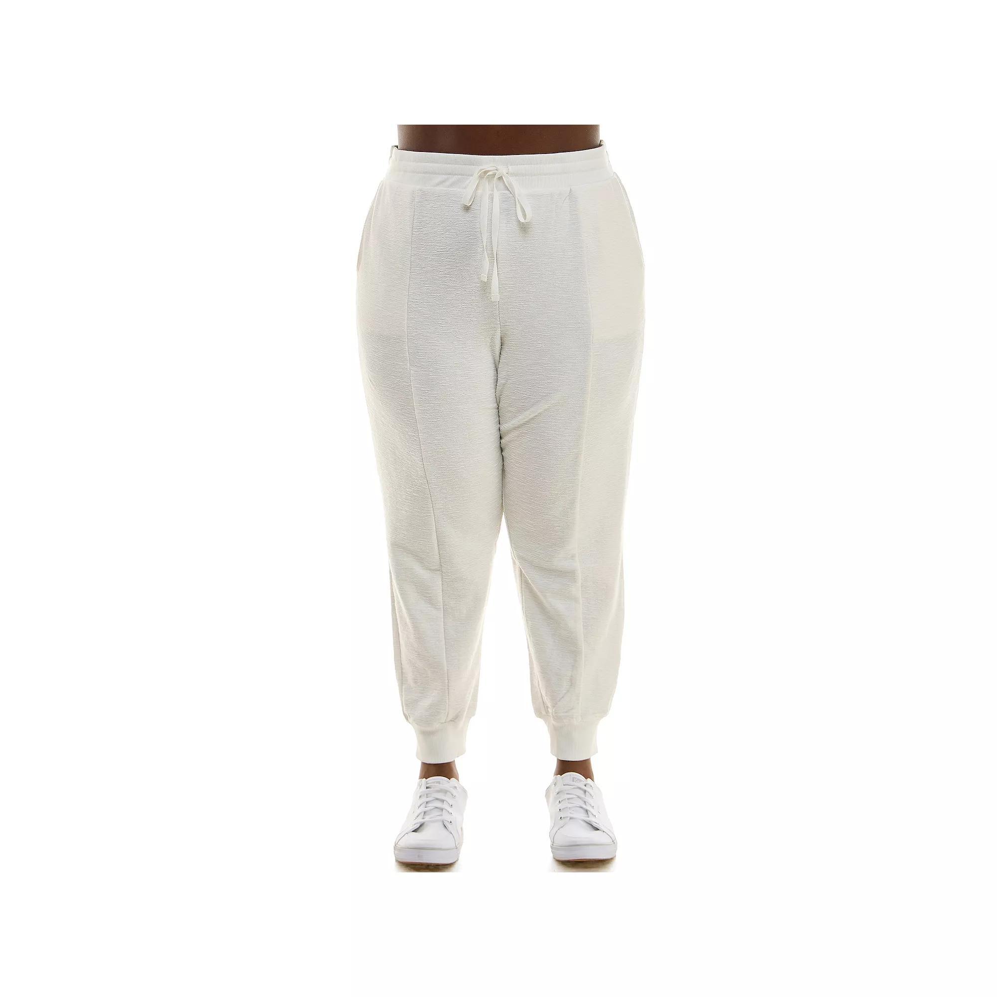 Plus Size Nina Leonard Harem Leg Pants, Women's, Size: 5XL, Ivory Product Image