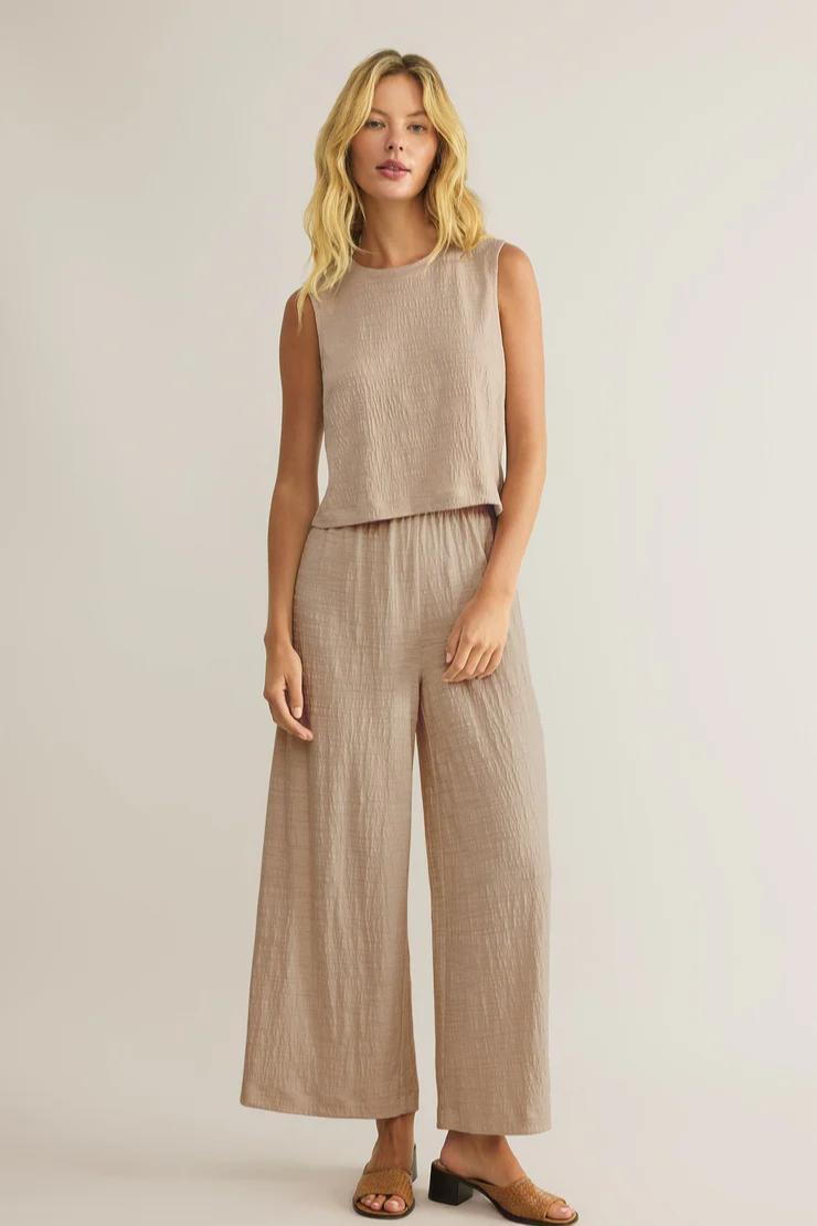 Sloan Textured Slub Top- Parchment Product Image
