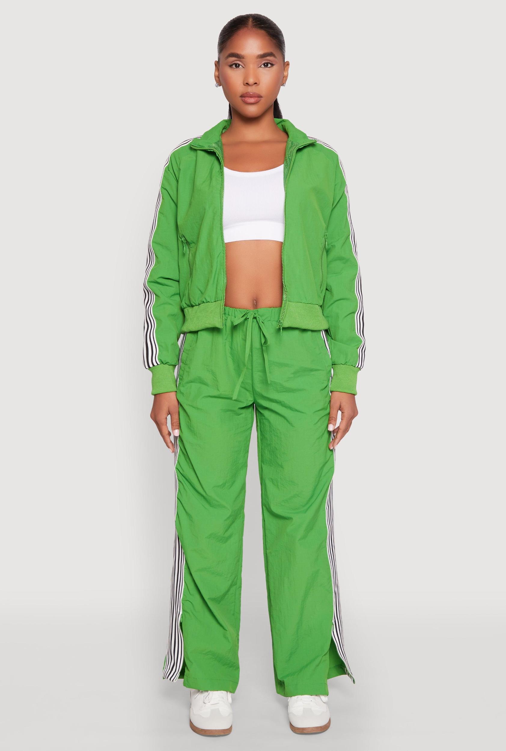 Womens Contrast Trim Mock Neck Track Jacket Product Image