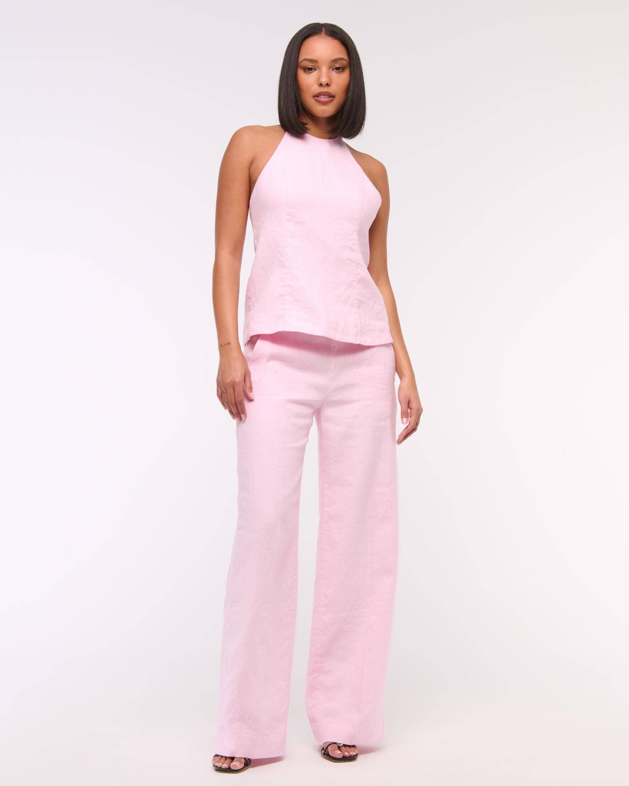 Premium Linen Tailored Ultra Wide Leg Pant Product Image