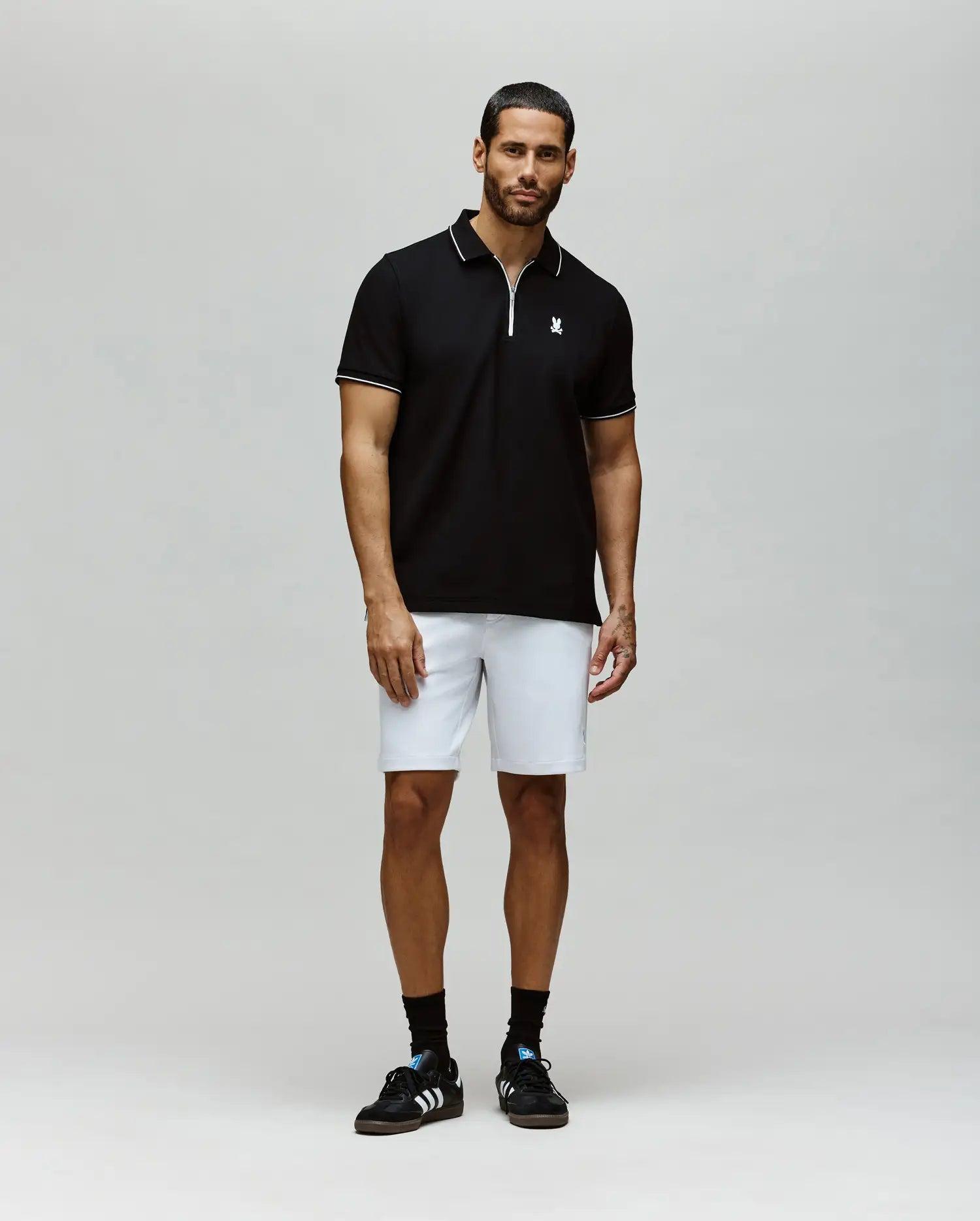 MENS DANE ZIP PIQUE POLO - MT0100103 Product Image