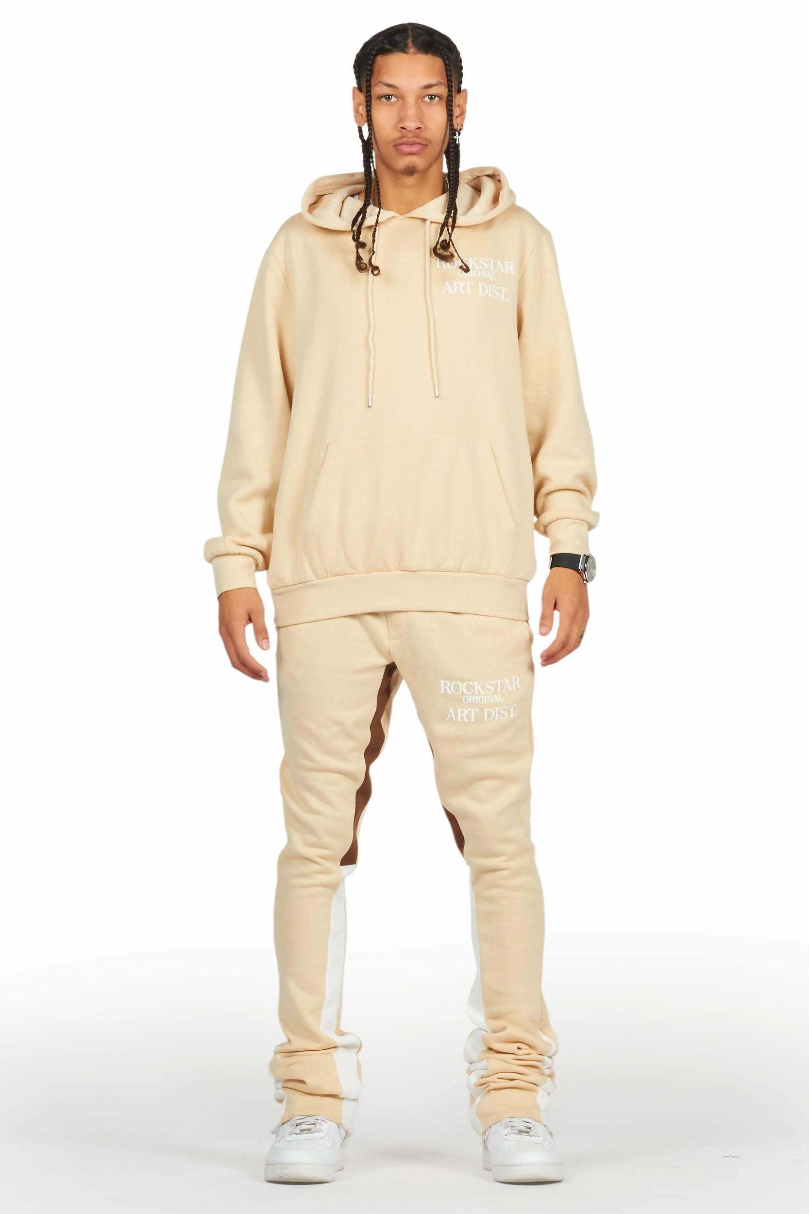 Briggs Beige Hoodie/Super Stacked Flare Track Set Male Product Image