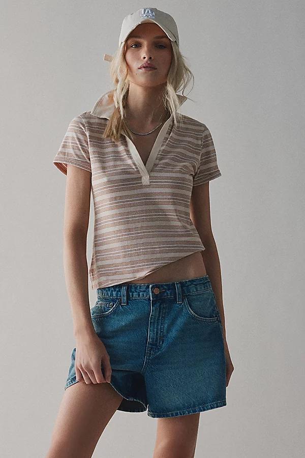 BDG Faye Cropped Polo Tee Womens at Urban Outfitters Product Image