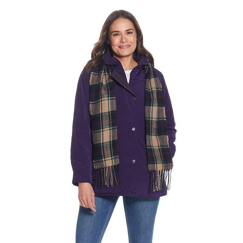 Women's Gallery Hooded Heavyweight Stadium Jacket, Size: Small, Merlot Product Image