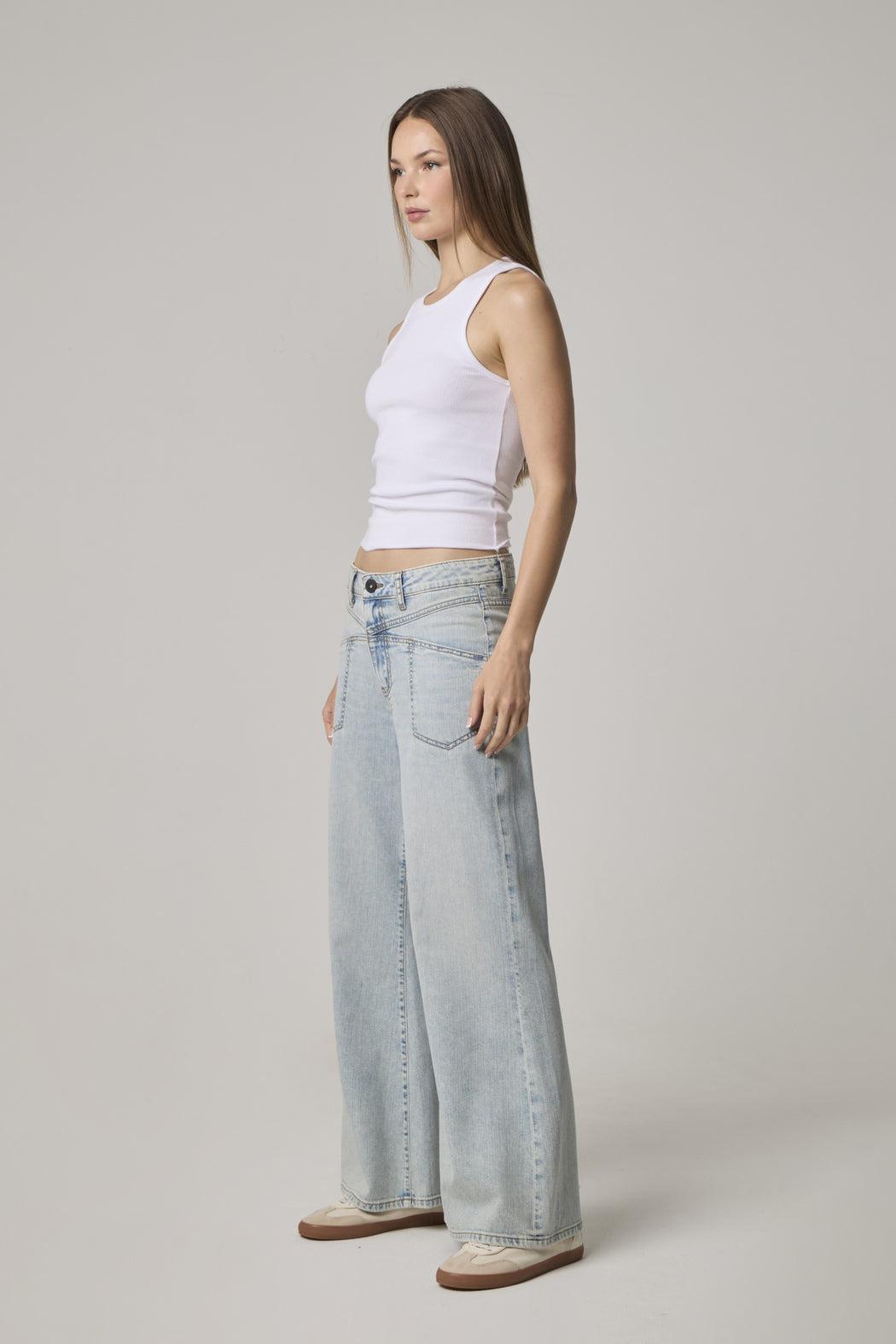 Cary High Rise Wide Leg w/Frnt and Back Yoke Product Image