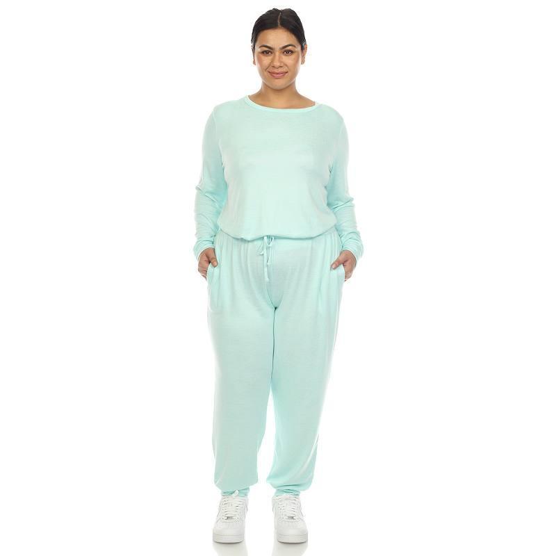 White Mark Plus Size Lounge Set, 2-Piece Product Image