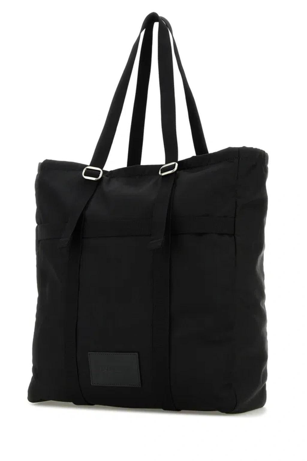 JIL SANDER Black Fabric Shopping Bag Product Image