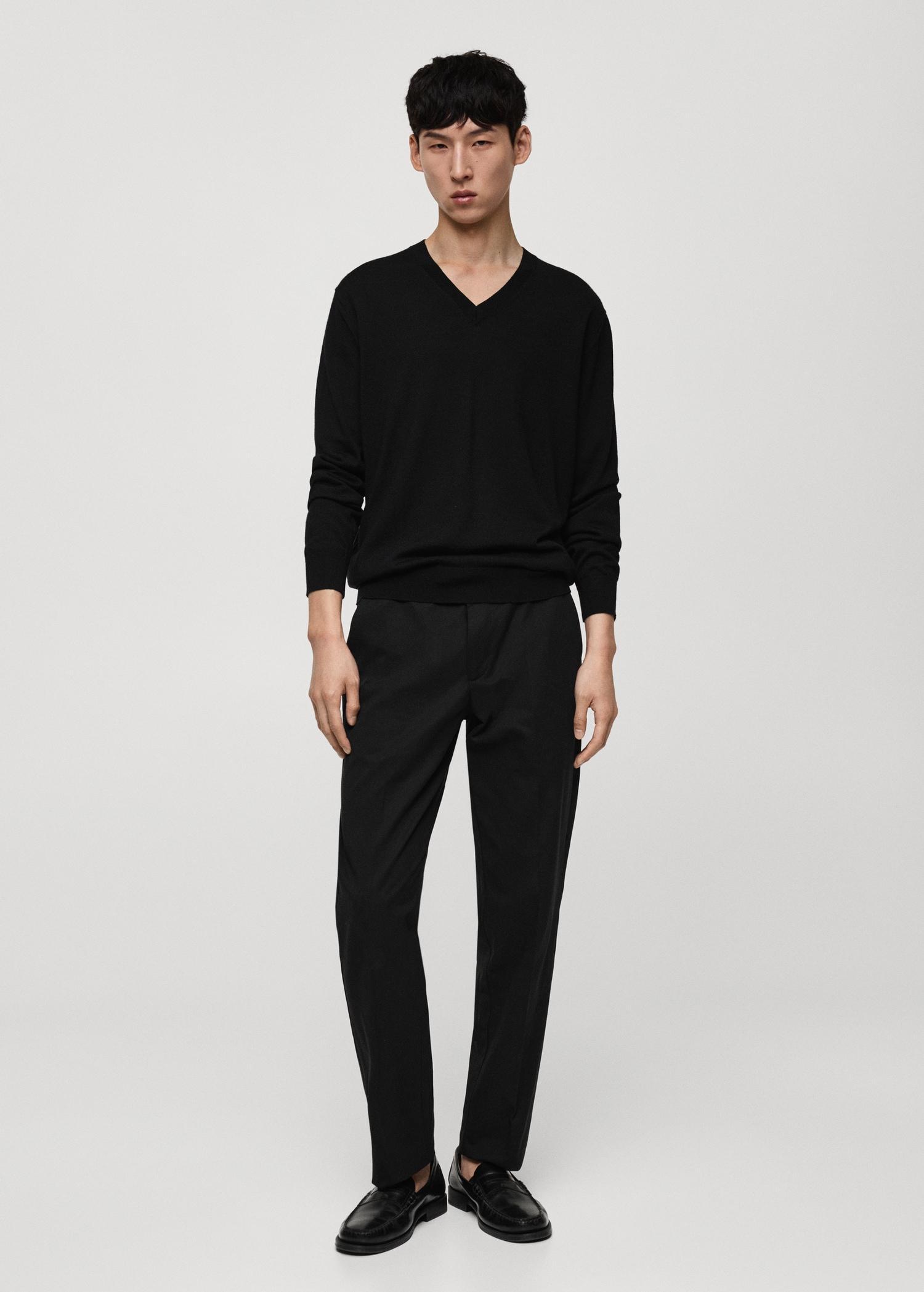 Regular-fit cotton pants - Men | MANGO USA Product Image