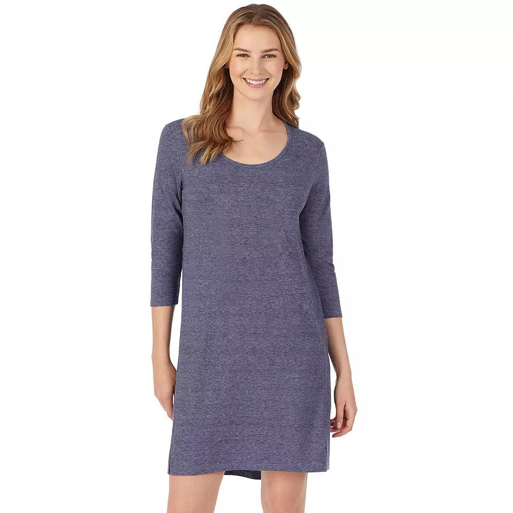 Women’s Cuddl Duds® Essentials 3/4 Sleeve Sleepshirt, Women's, Size: XL, Grey Heather Product Image