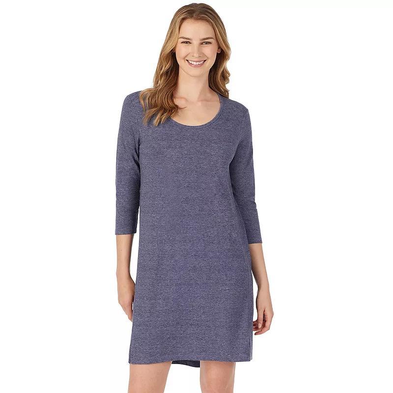 Women’s Cuddl Duds® Essentials 3/4 Sleeve Sleepshirt, Women's, Size: XL, Grey Heather Product Image
