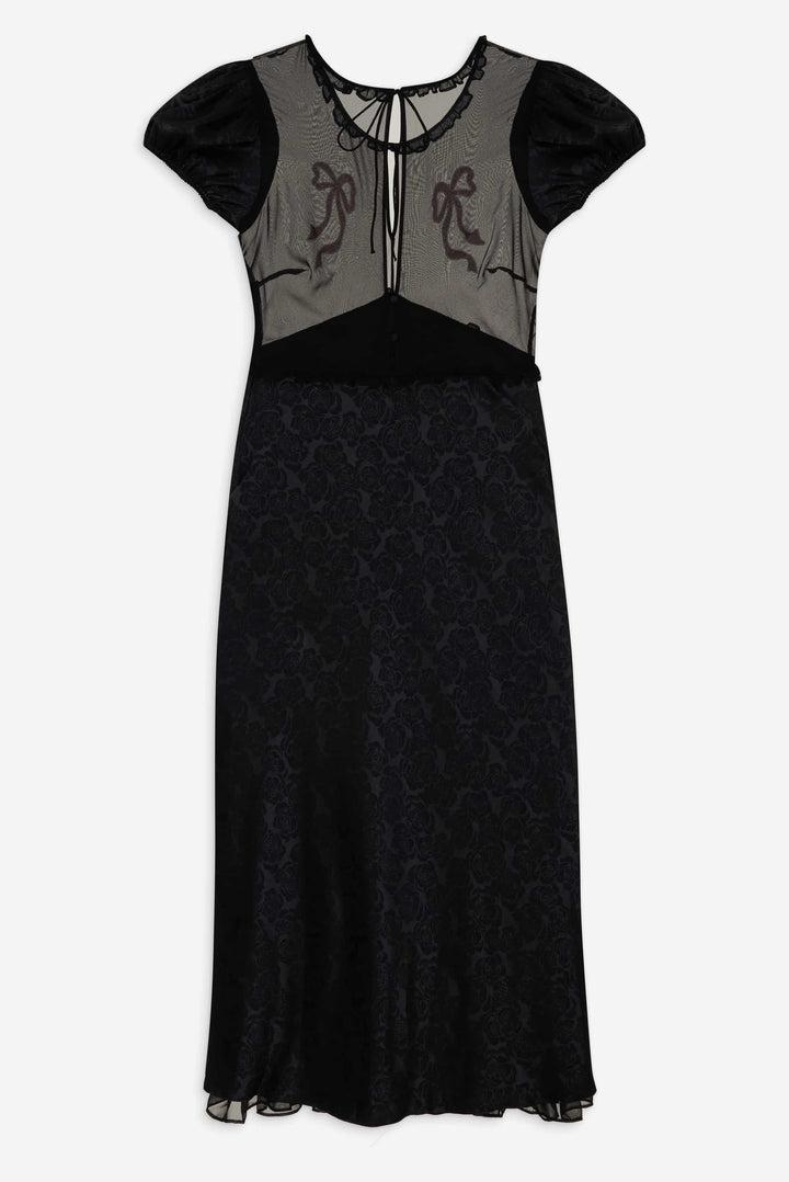 Catalina Midi Slip Dress — Black Product Image