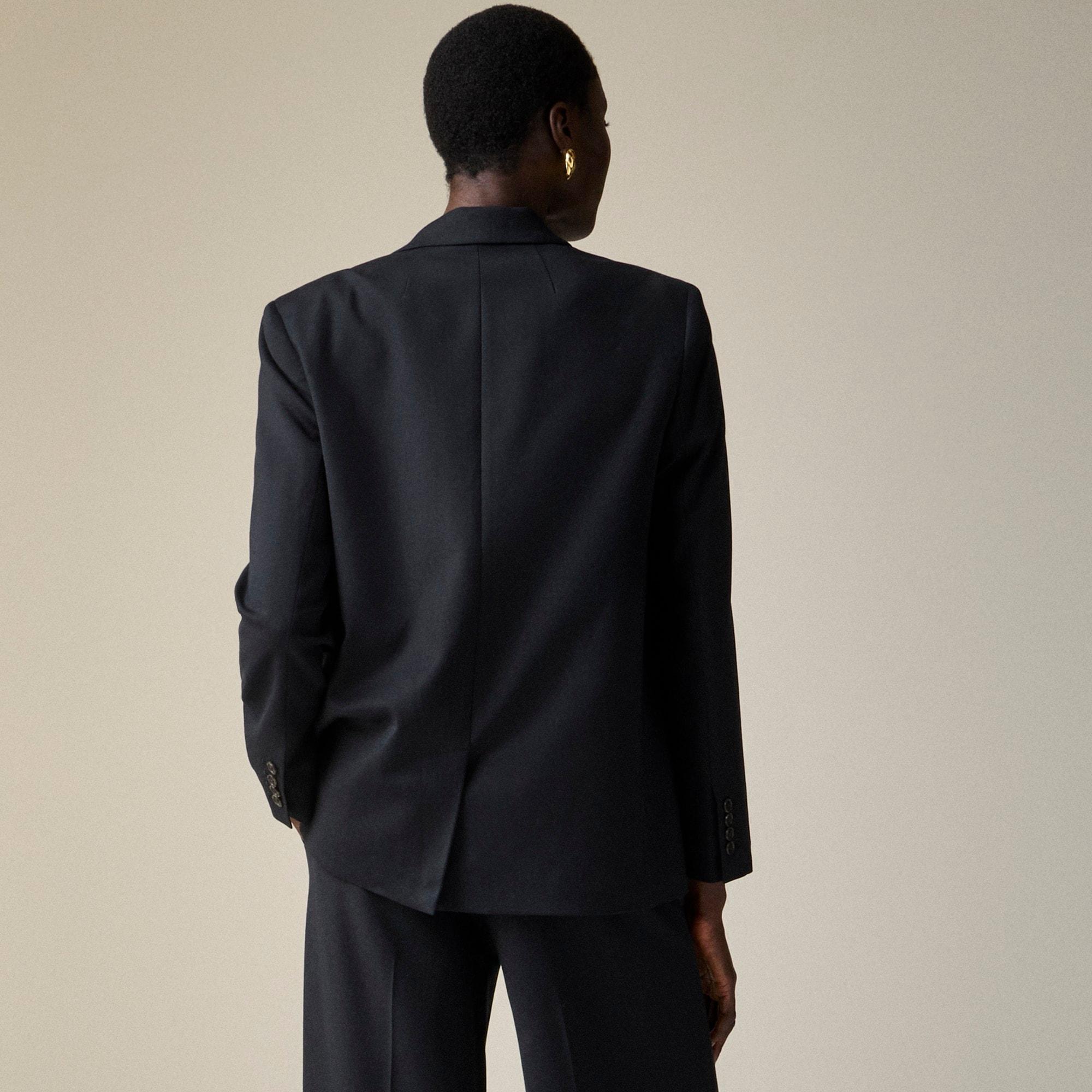Relaxed double-breasted blazer in city twill Product Image