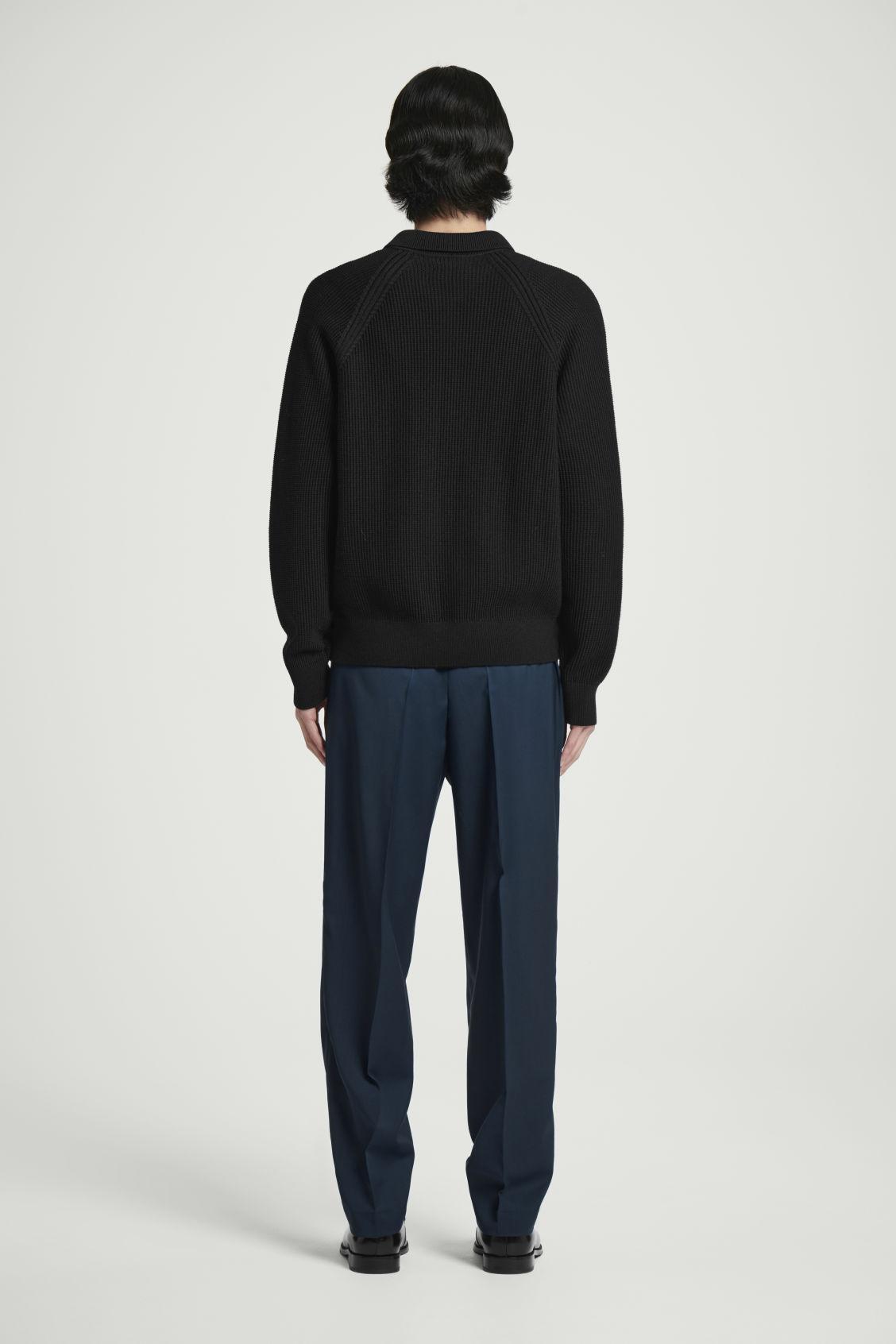 REGULAR WOOL STRAIGHT-LEG PANTS Product Image